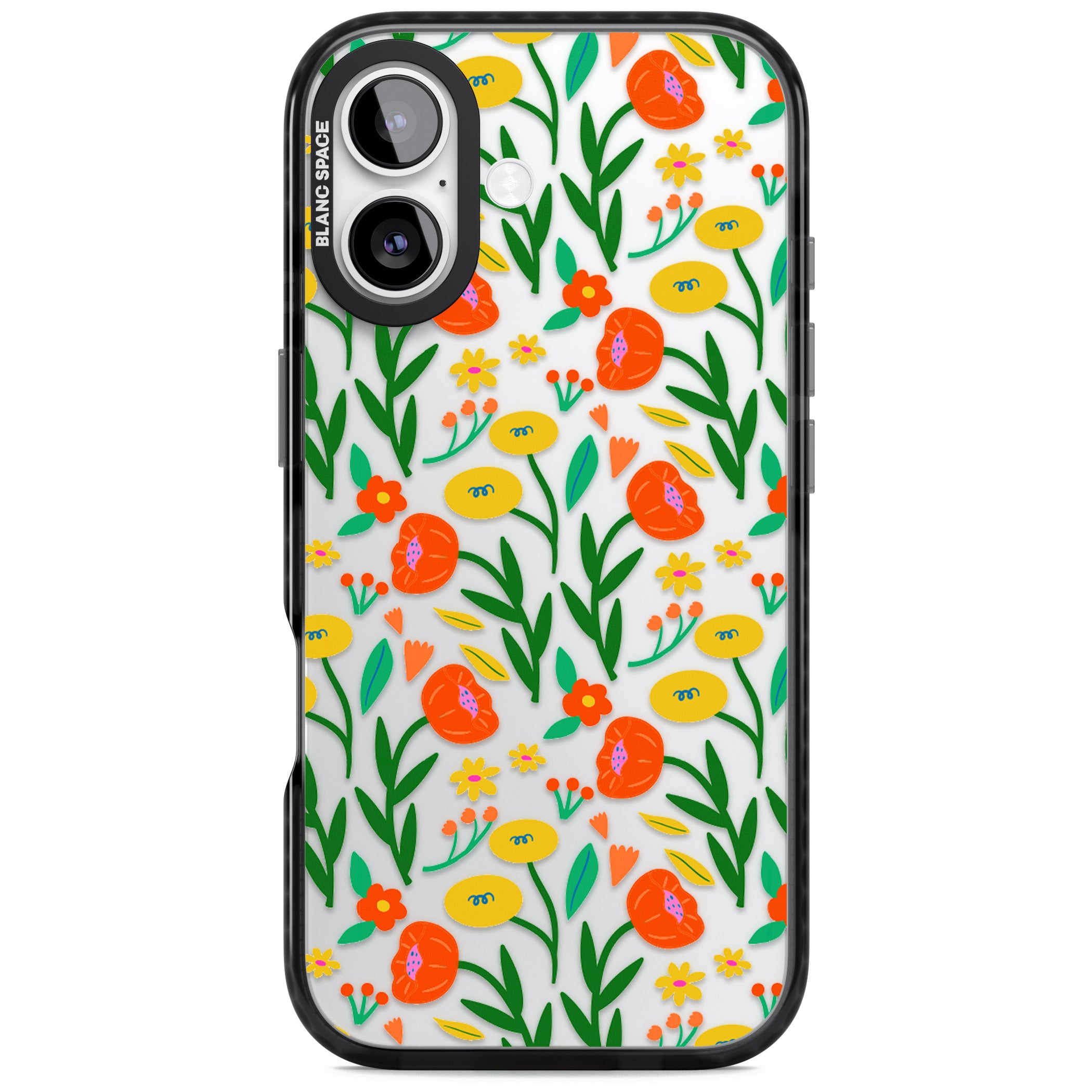 Summer Flower Fiesta iPhone 17 Impact Black Phone Case