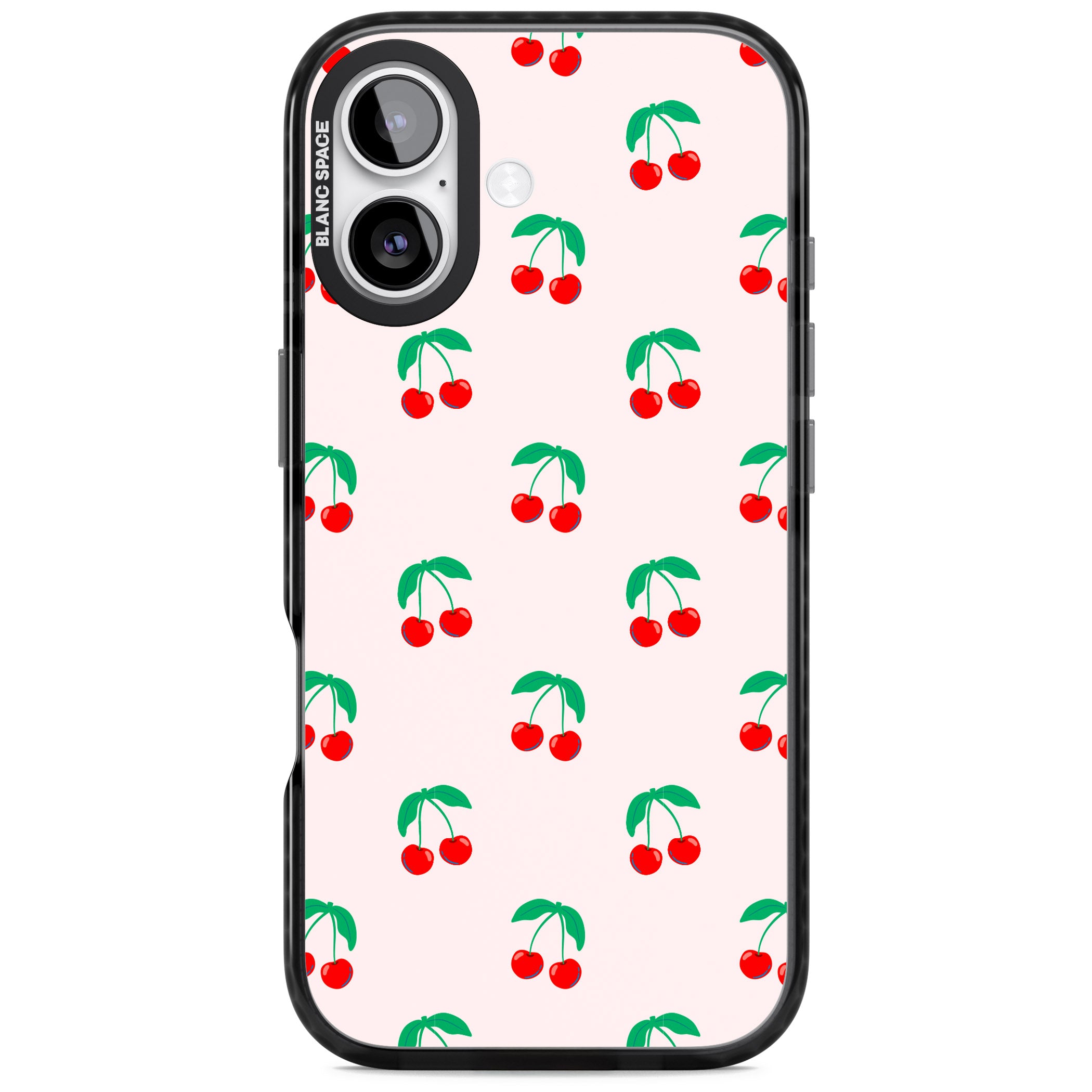 Cute Cherry Pattern iPhone 17 Impact Black Phone Case