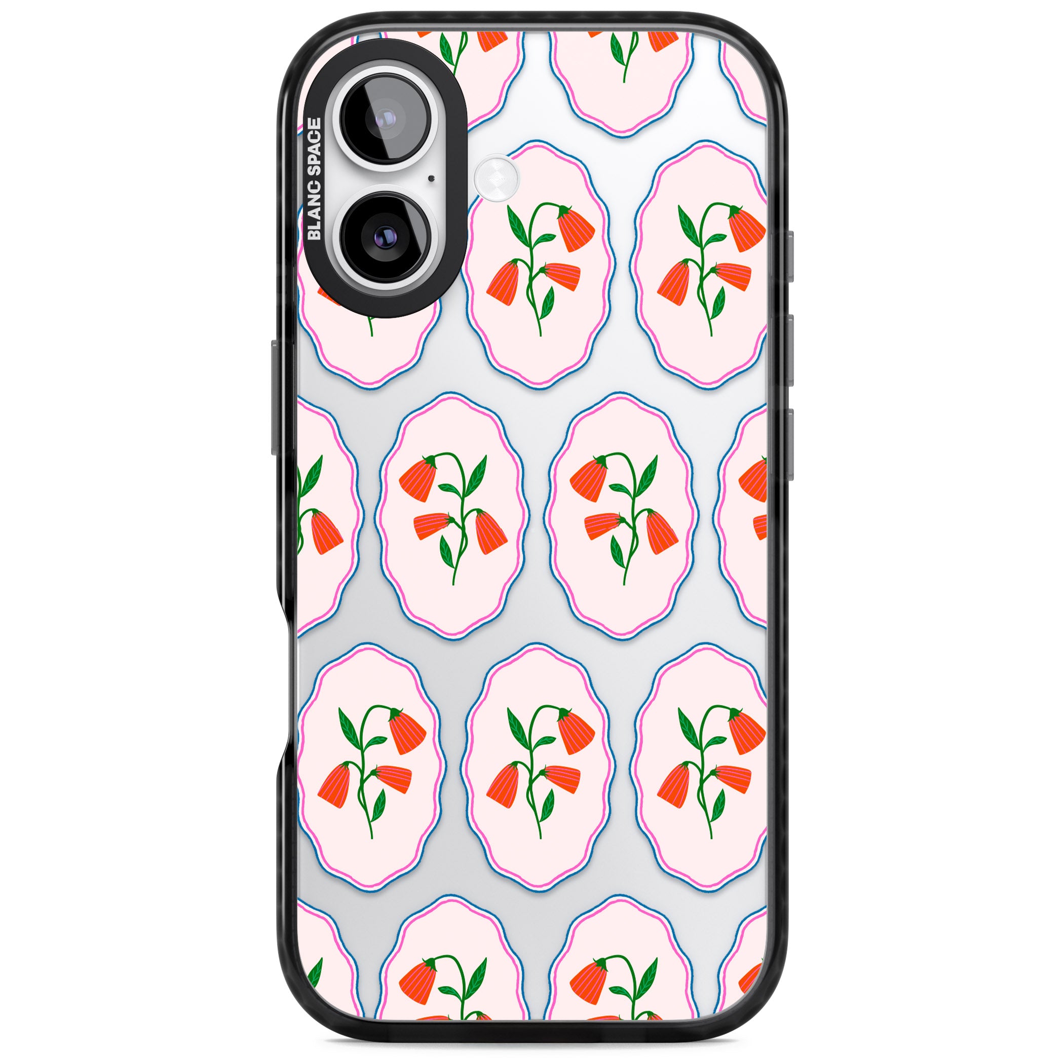 Rose Stamps iPhone 17 Impact Black Phone Case