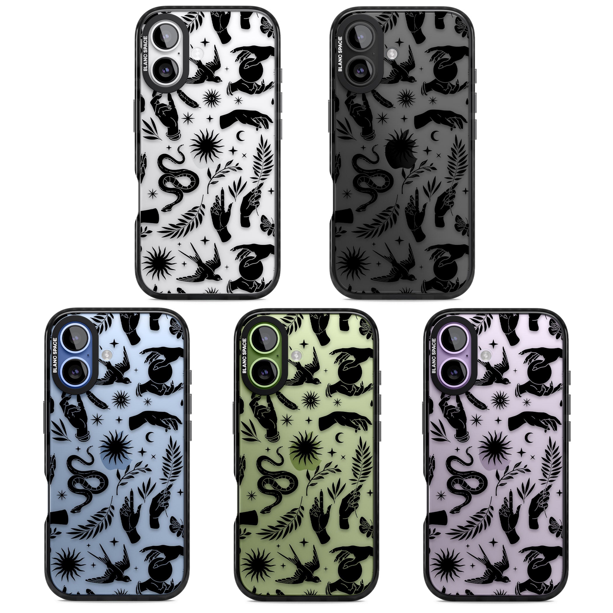 Celestial Pattern (Black) iPhone 17 Impact Black Phone Case APT Impact Protection