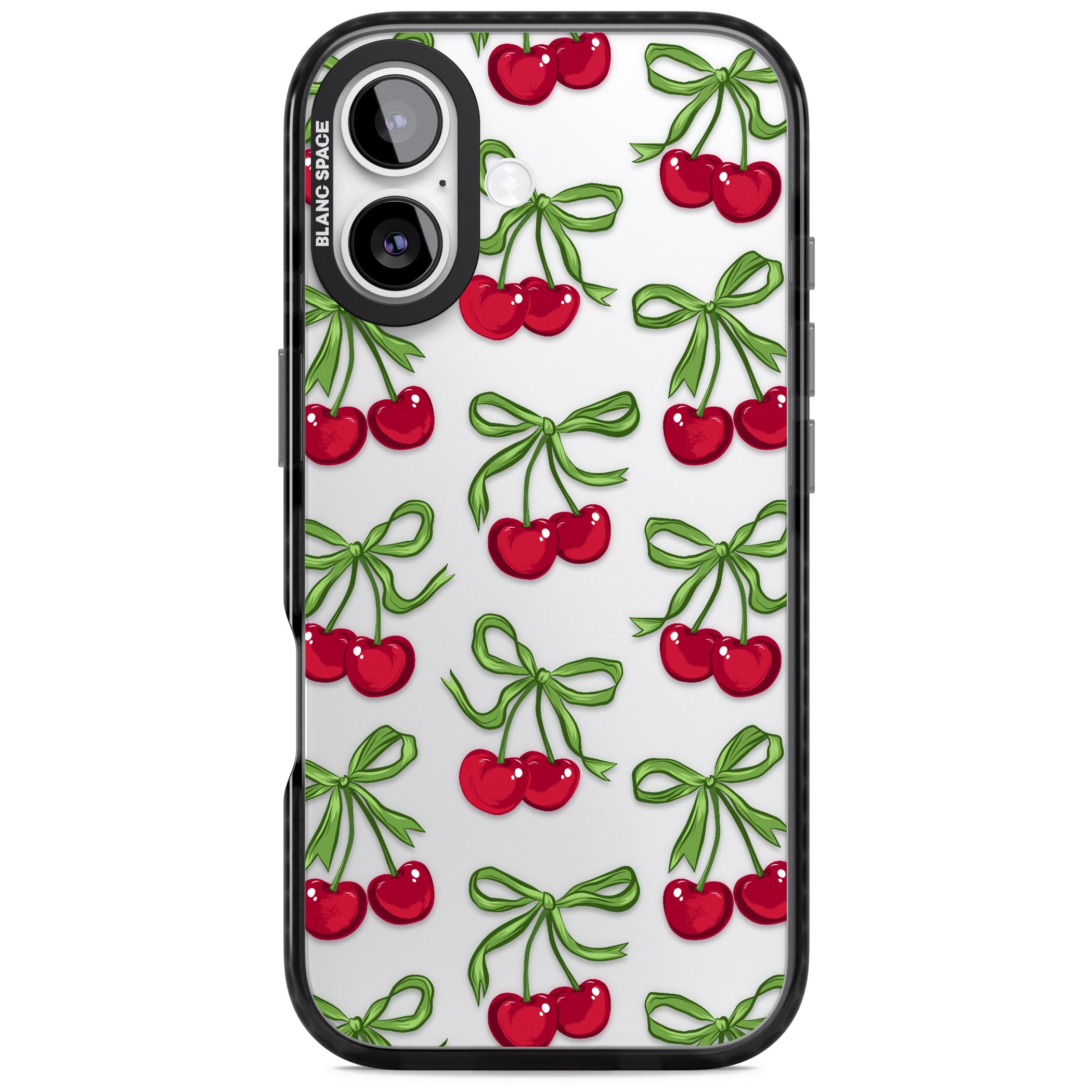Cherry Bows iPhone 17 Impact Black Phone Case