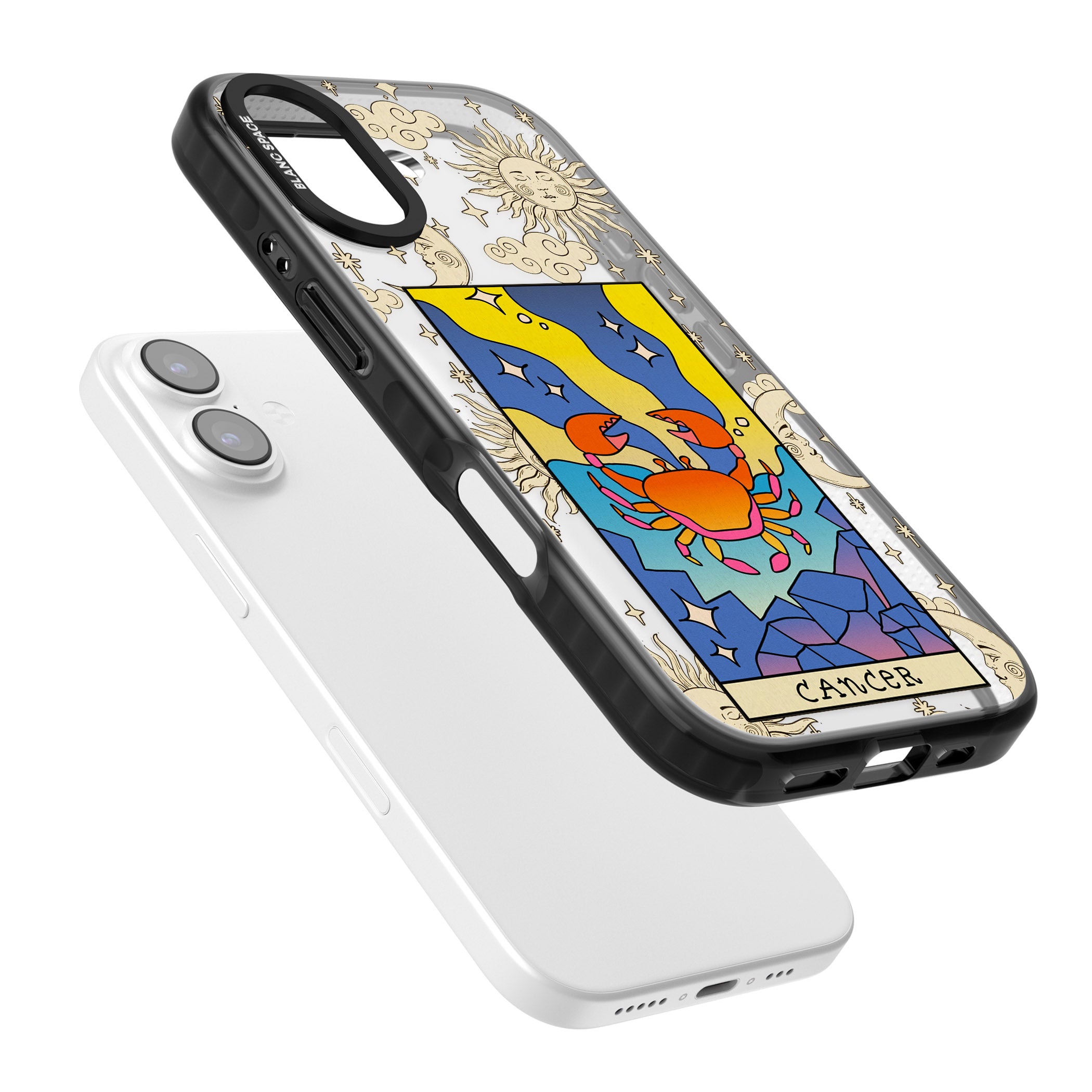 Celestial Zodiac Cancer iPhone 17 Impact Black Phone Case Colours