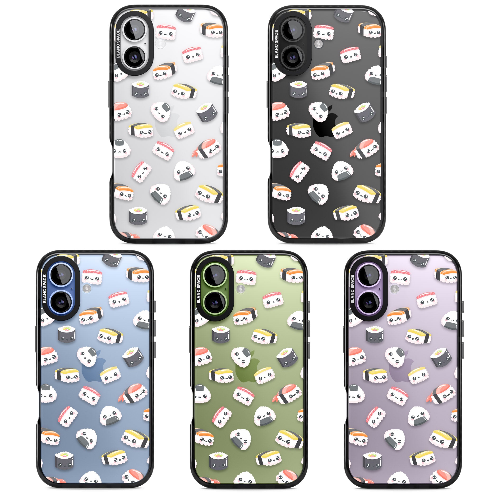 Kawaii Sushi iPhone 17 Impact Black Phone Case APT Impact Protection