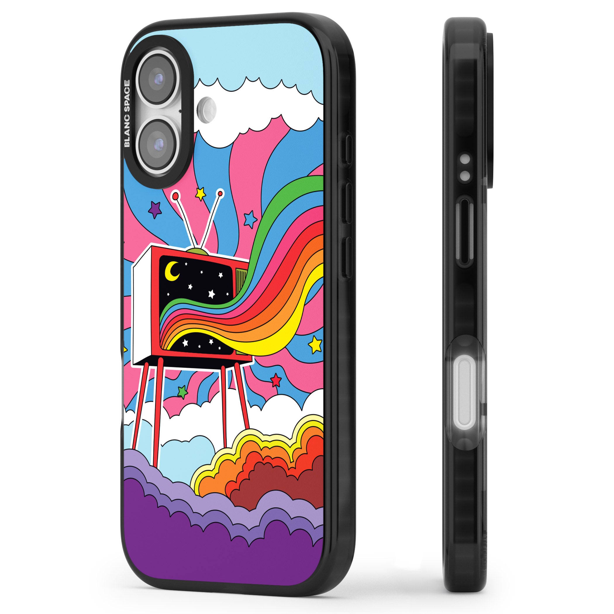 Tv Captivation iPhone 17 Impact Black Phone Case Side Profile