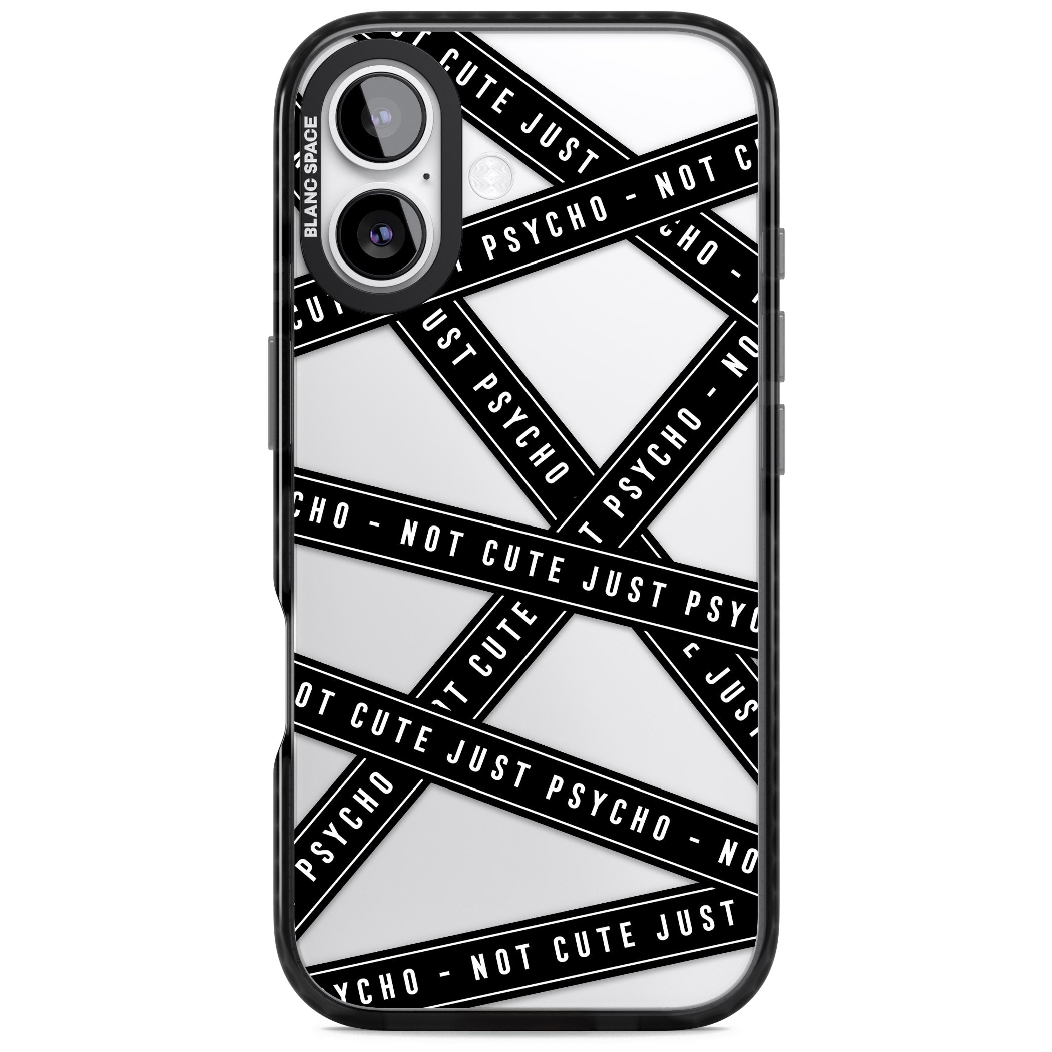 Not Cute Just Psycho iPhone 17 Impact Black Phone Case