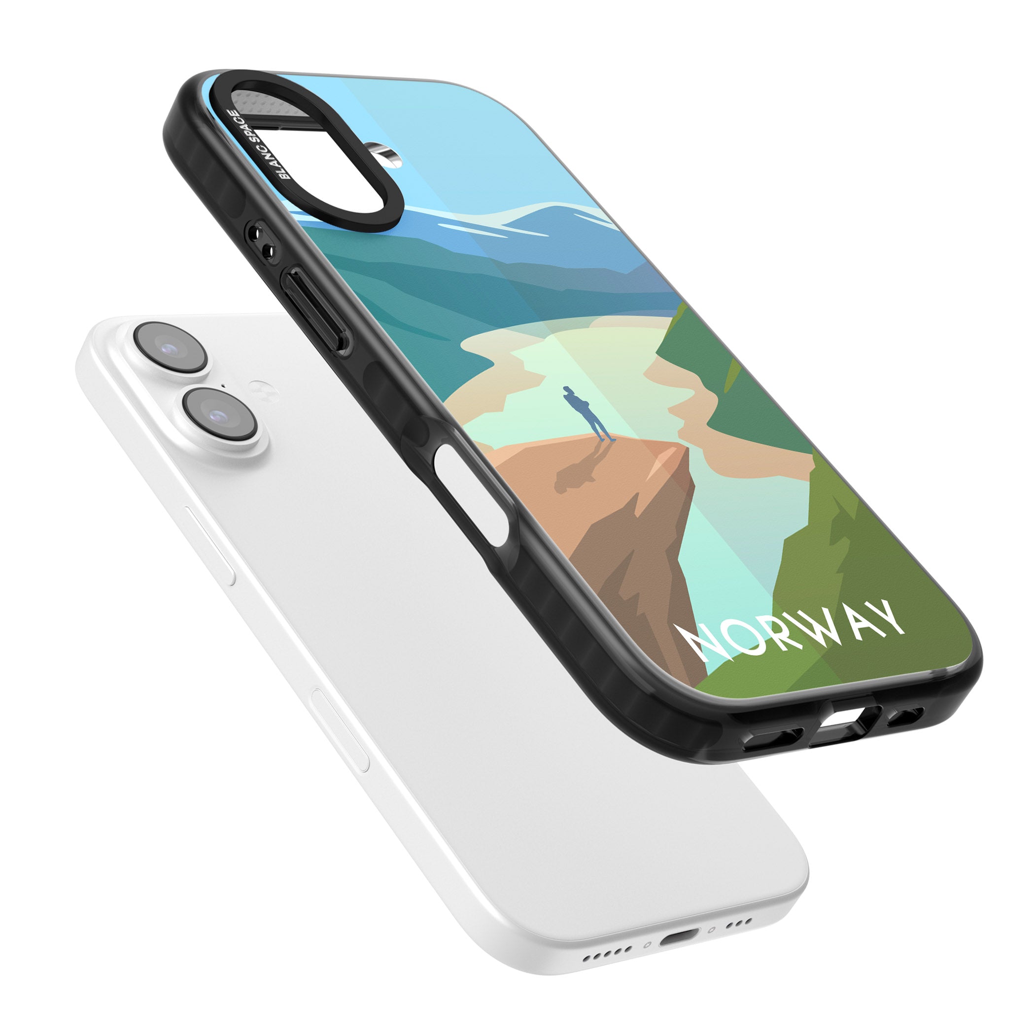 Vintage Travel Poster Norway iPhone 17 Impact Black Phone Case Colours