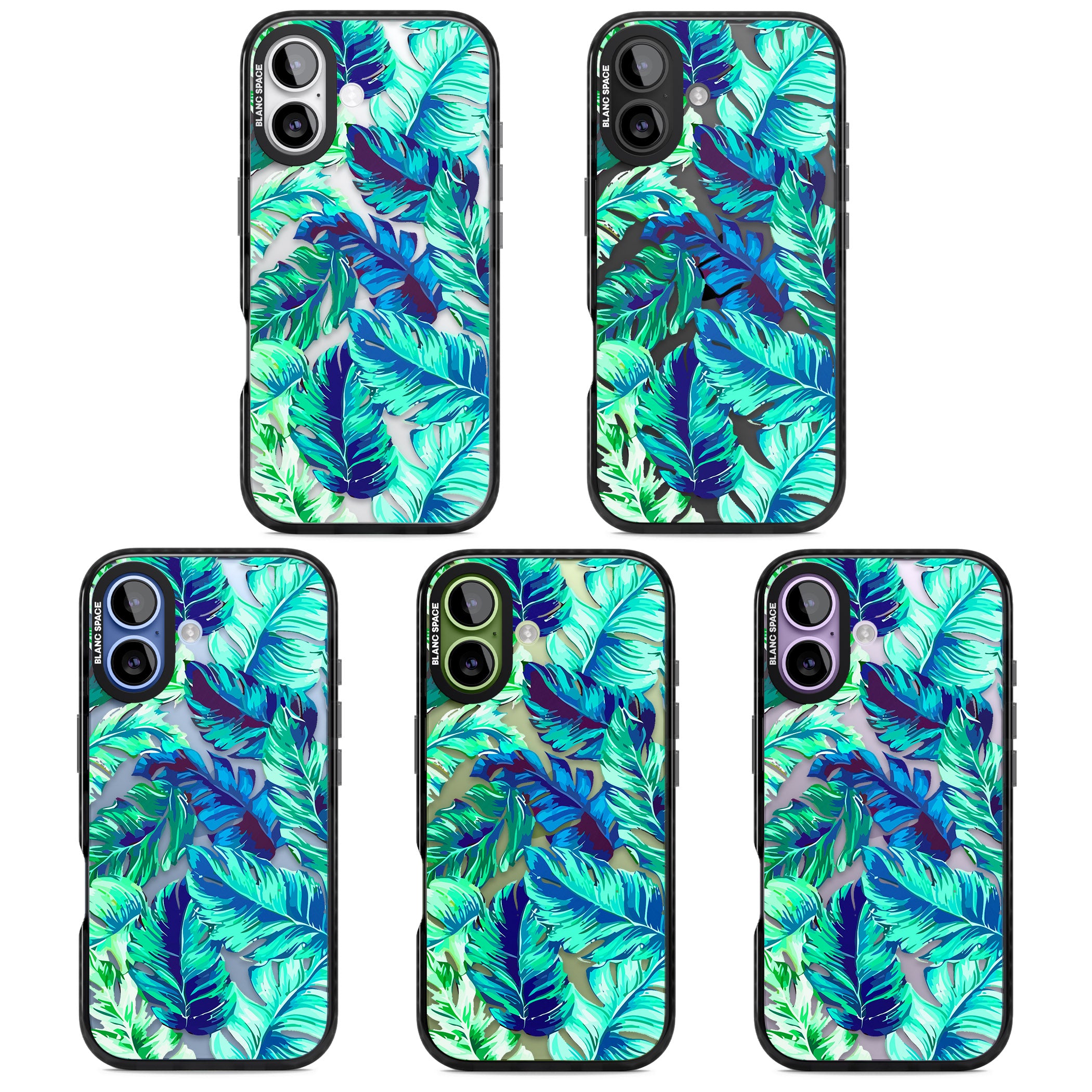 Tropical Palms iPhone 17 Impact Black Phone Case APT Impact Protection