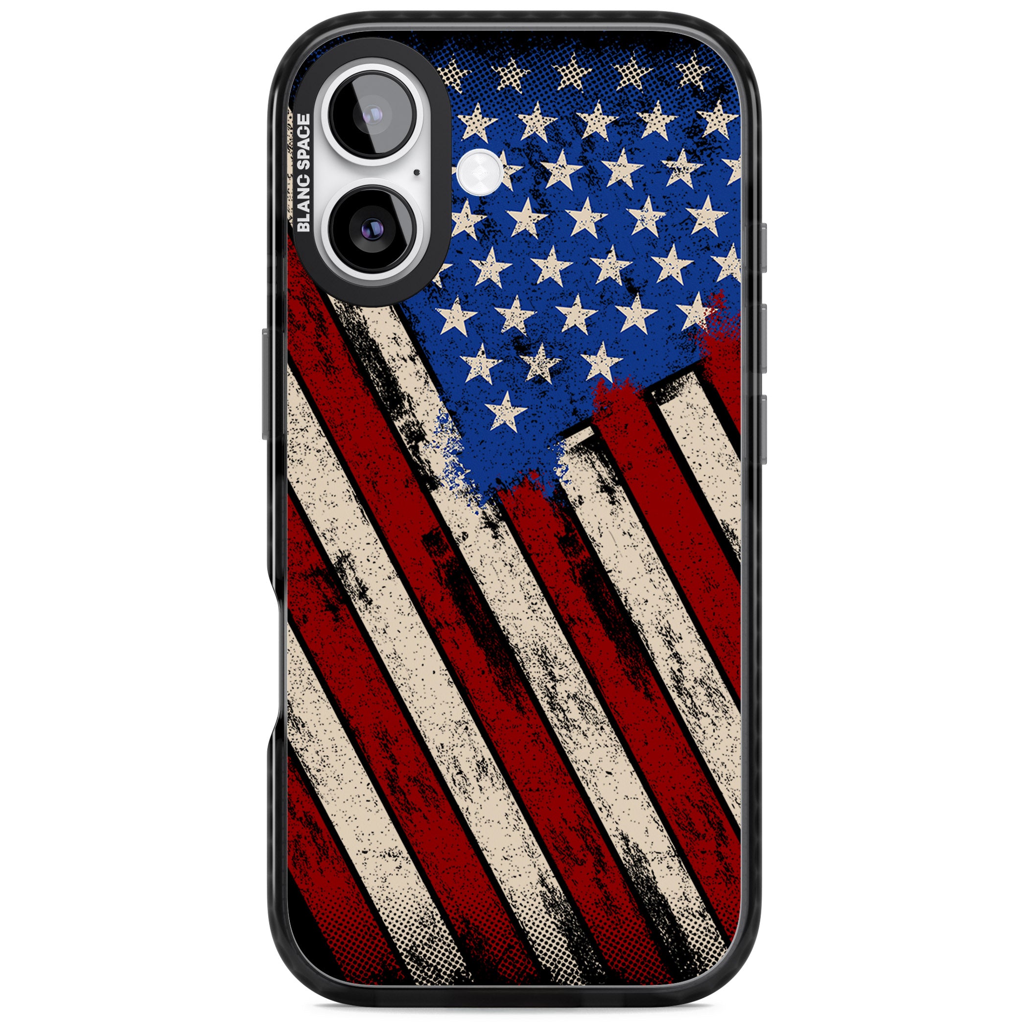 Distressed Us Flag iPhone 17 Impact Black Phone Case