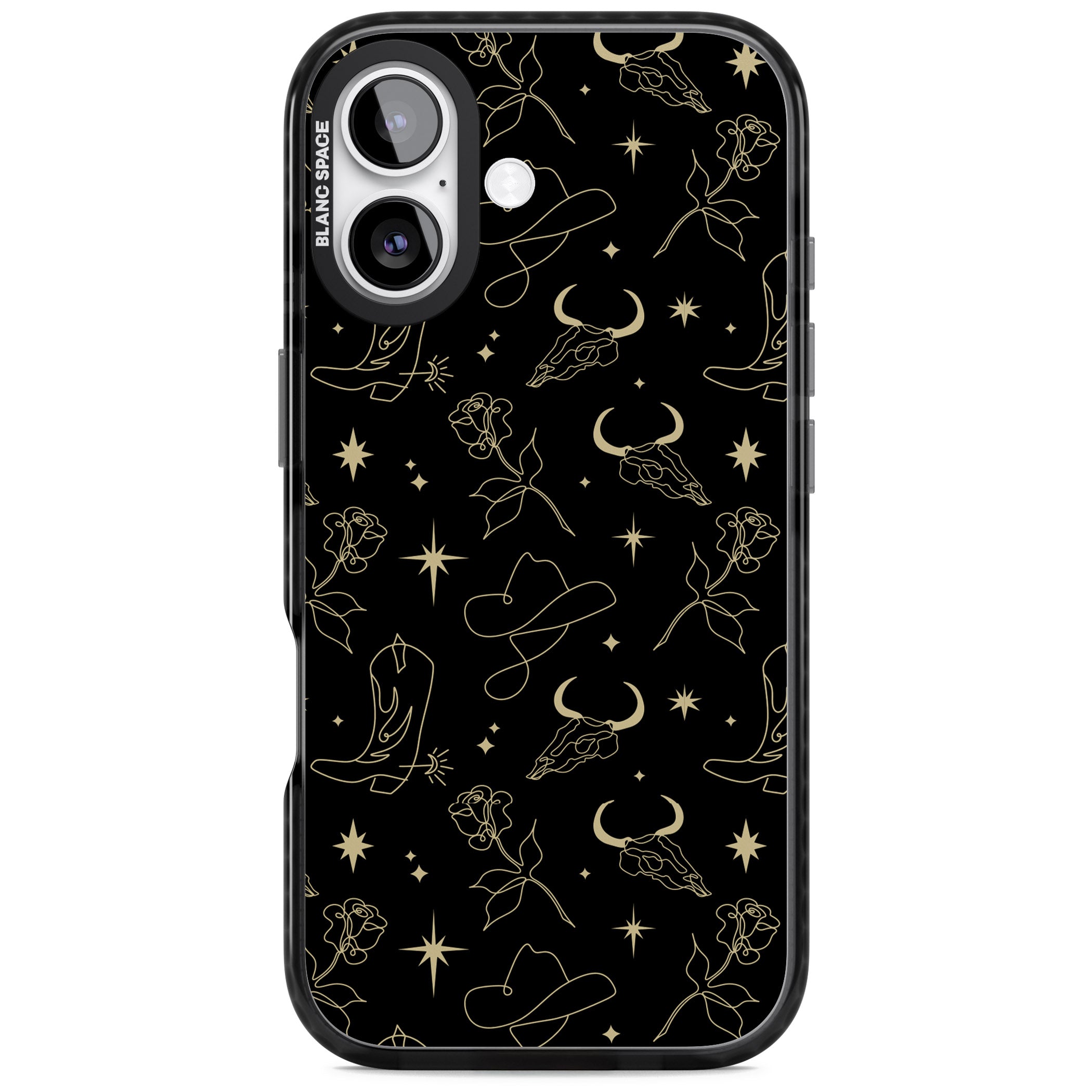 Celestial West Pattern iPhone 17 Impact Black Phone Case