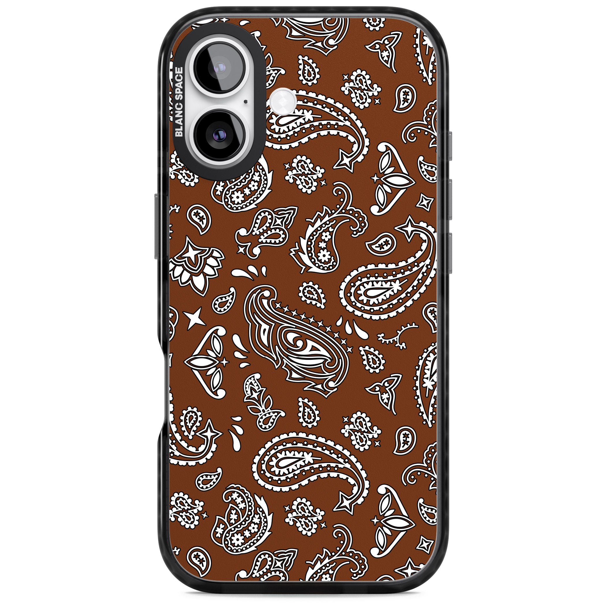 Brown Bandana iPhone 17 Impact Black Phone Case