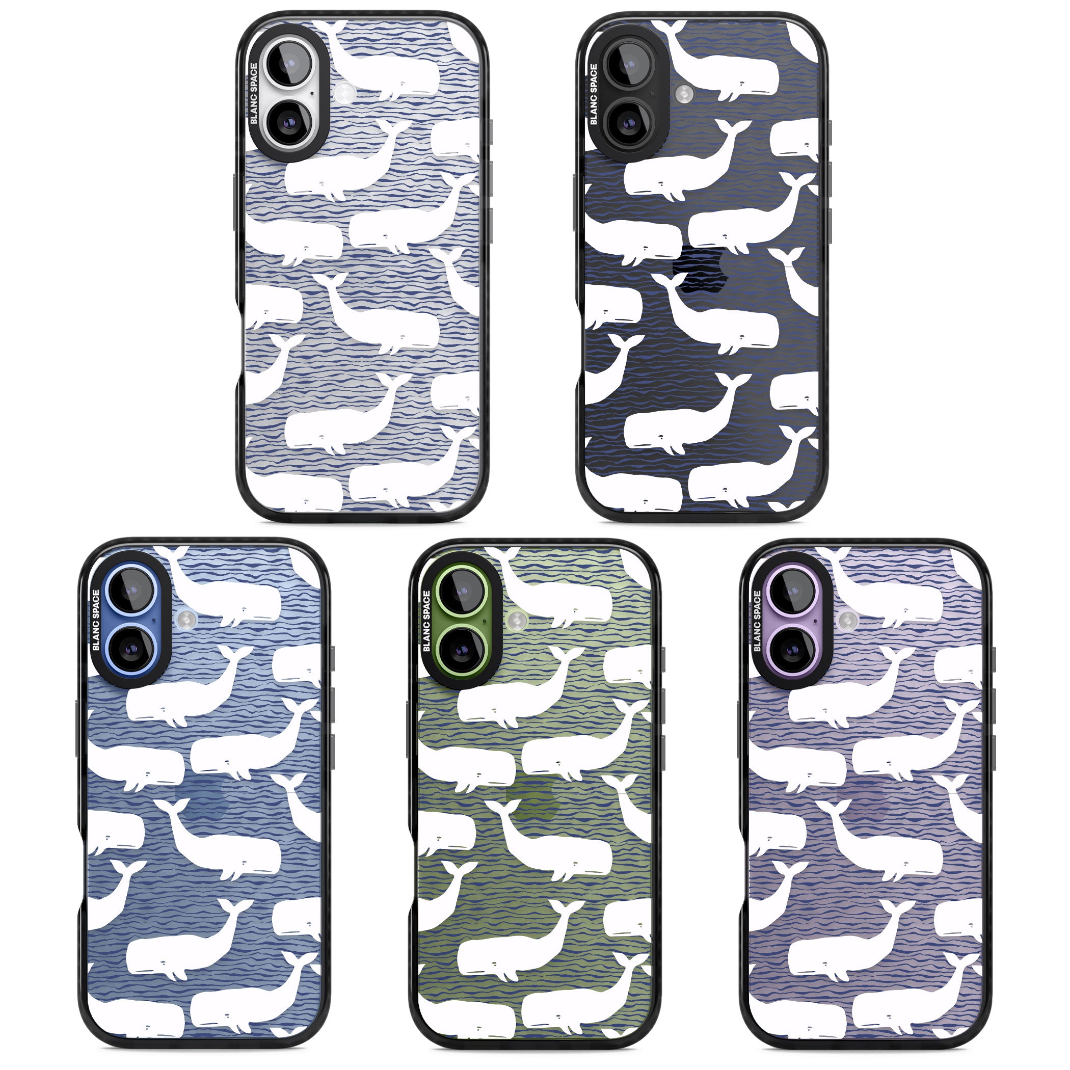 Whale Wave iPhone 17 Impact Black Phone Case APT Impact Protection