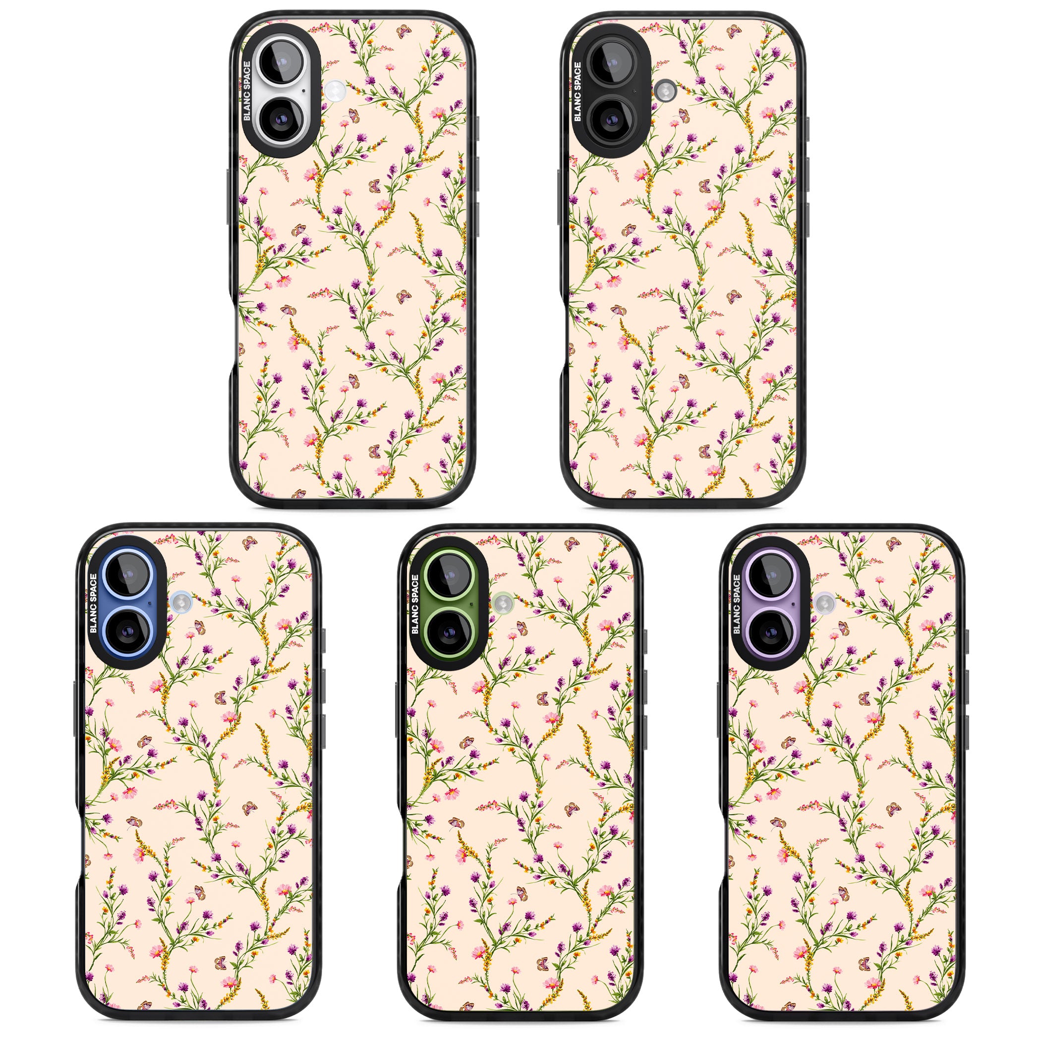 Meadow Wildflowers iPhone 17 Impact Black Phone Case APT Impact Protection