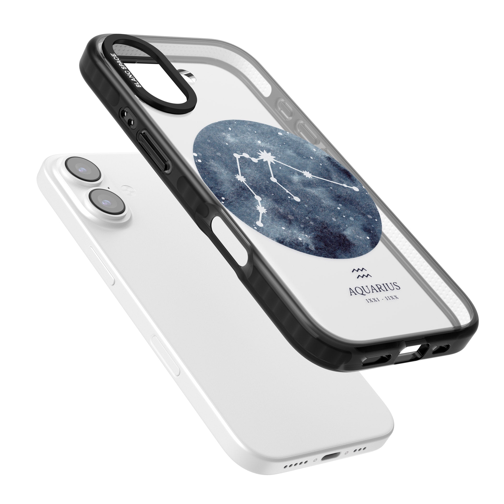 Aquarius Zodiac Blue iPhone 17 Impact Black Phone Case Colours