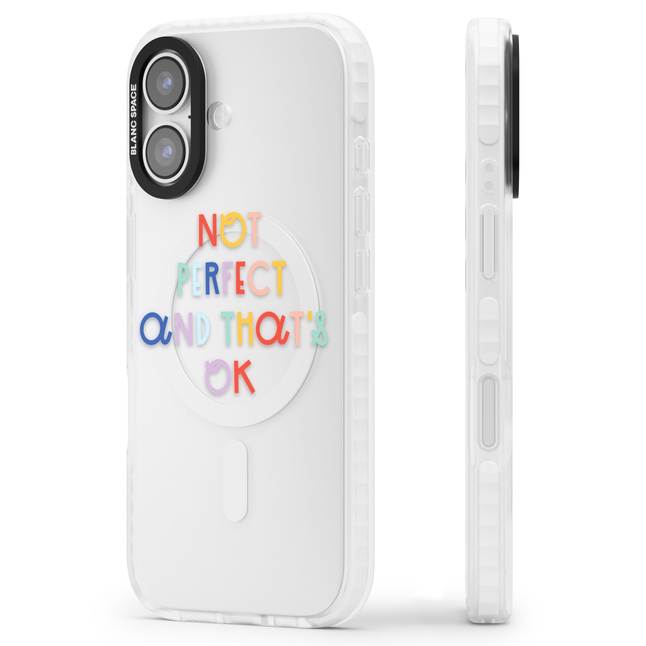 Not Perfect Clear iPhone 17 Impact Clear Phone Case Side Profile