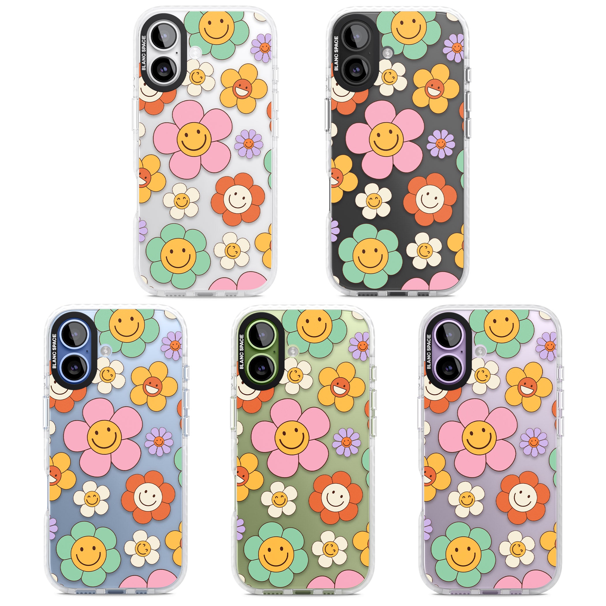 Happy Blossoms iPhone 17 Impact Clear Phone Case APT Impact Protection