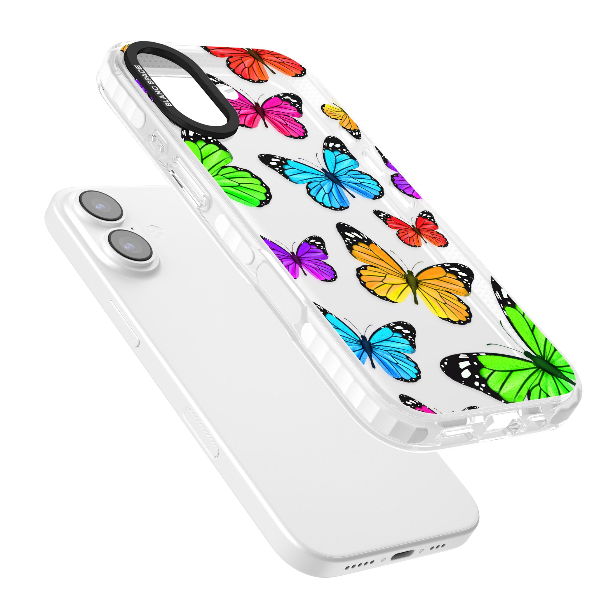 Vibrant Butterflies iPhone 17 Impact Clear Phone Case Colours