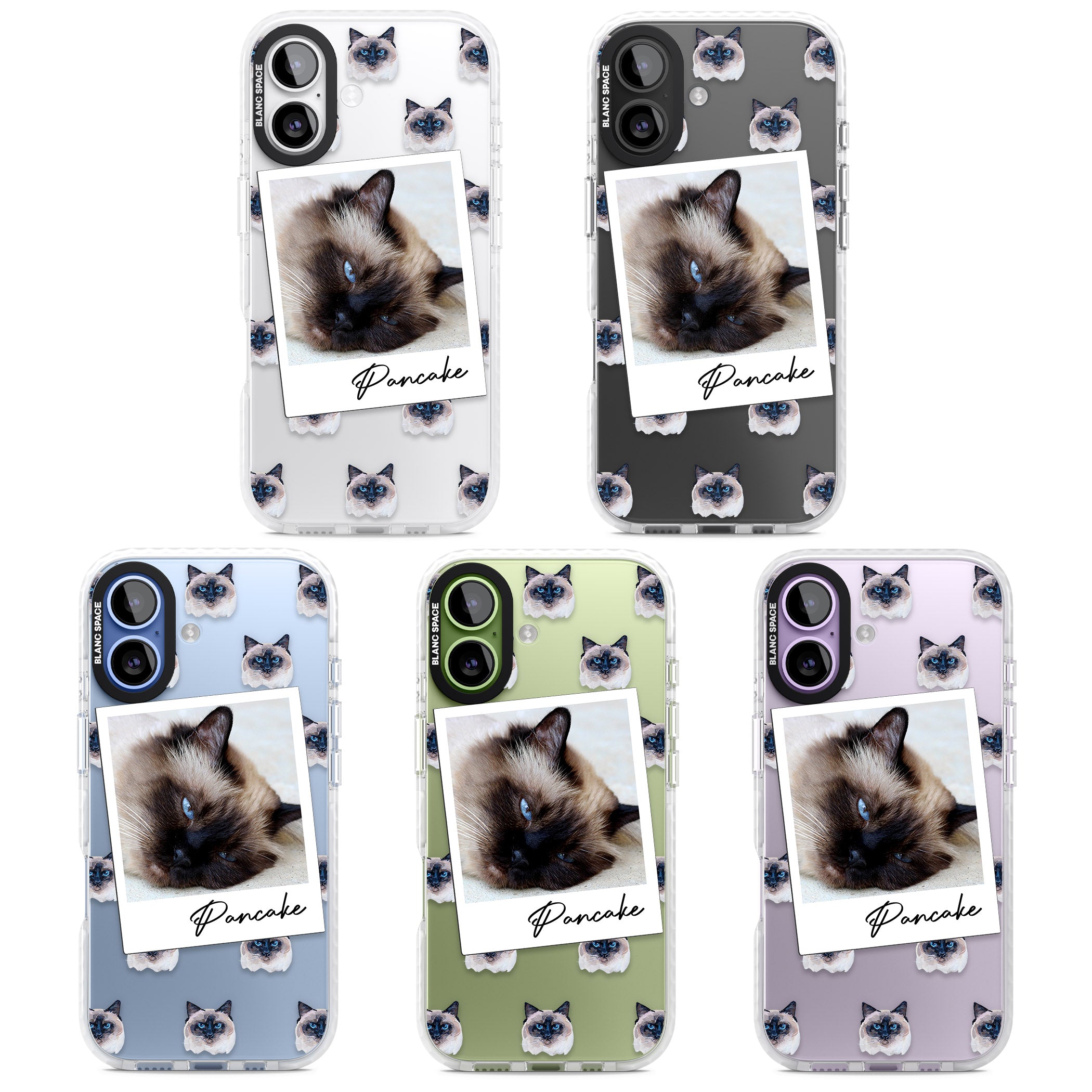 Personalised Burmese Cat Photo iPhone 17 Impact Clear Phone Case APT Impact Protection