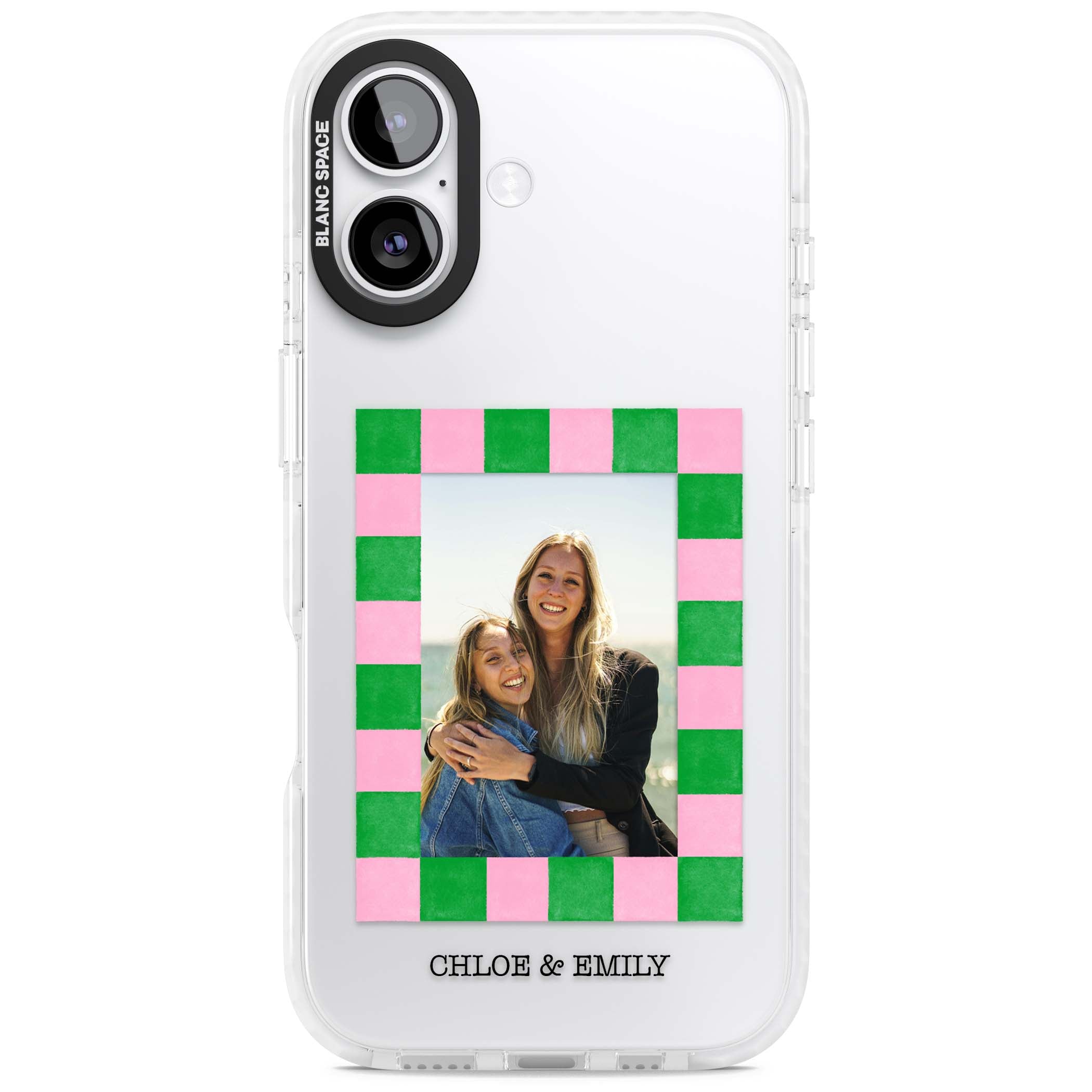 Riviera Check Photo cute iPhone case | Black Impact case for iPhone 17