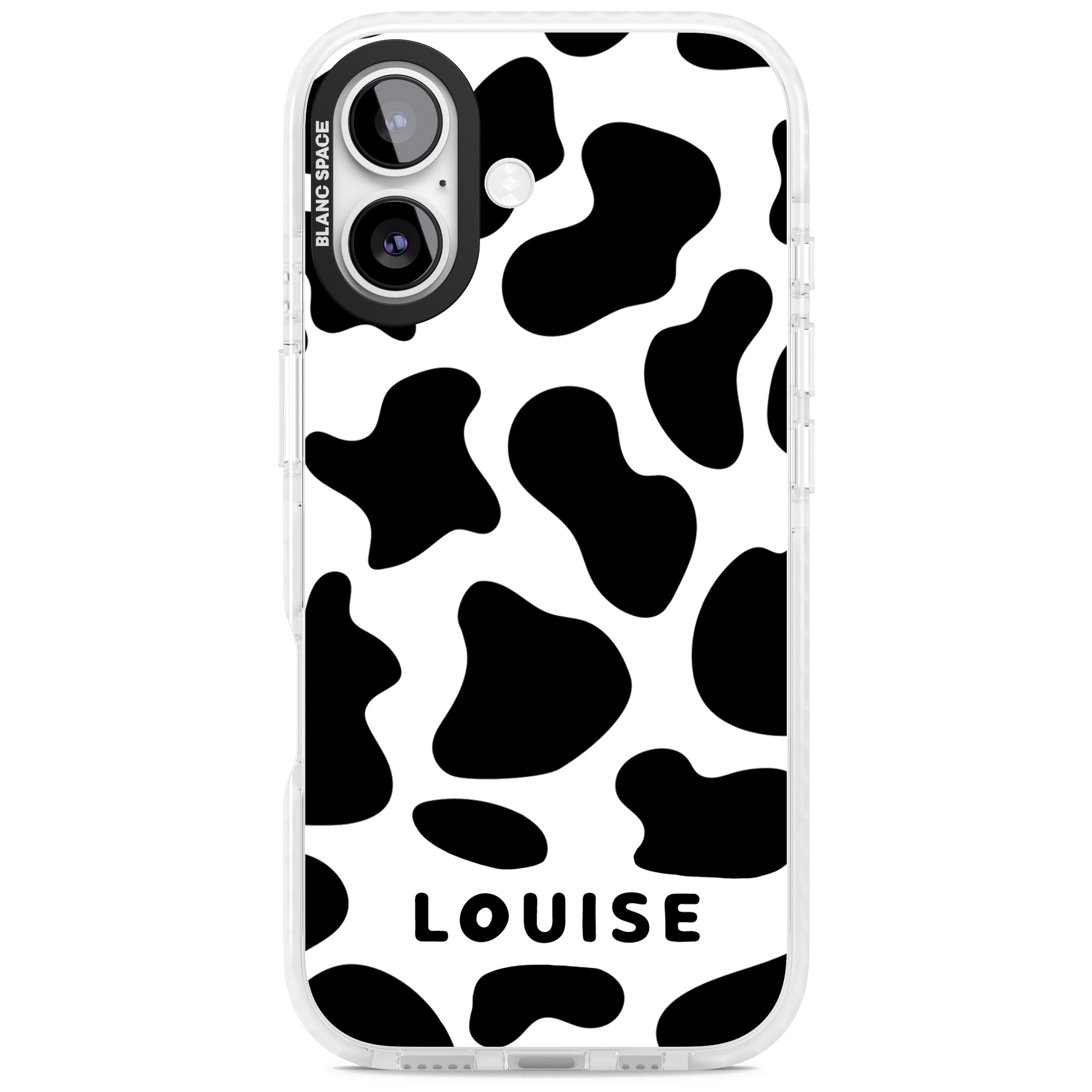 Personalised Cow Print iPhone 17 Impact Clear Phone Case