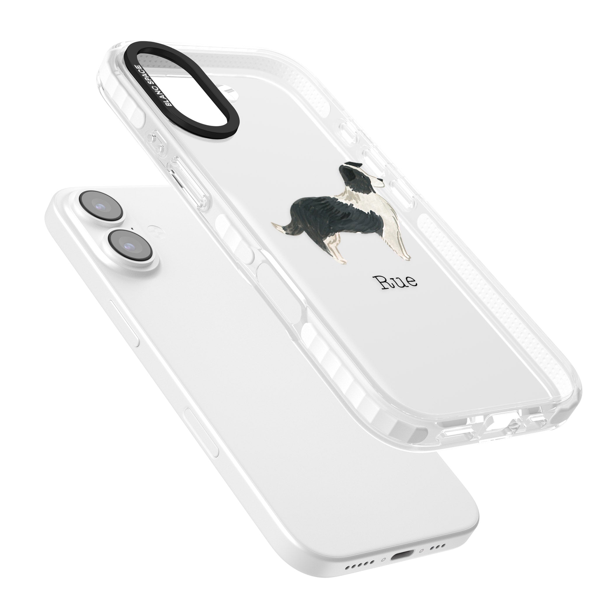 Personalised Border Collie iPhone 17 Impact Clear Phone Case Colours