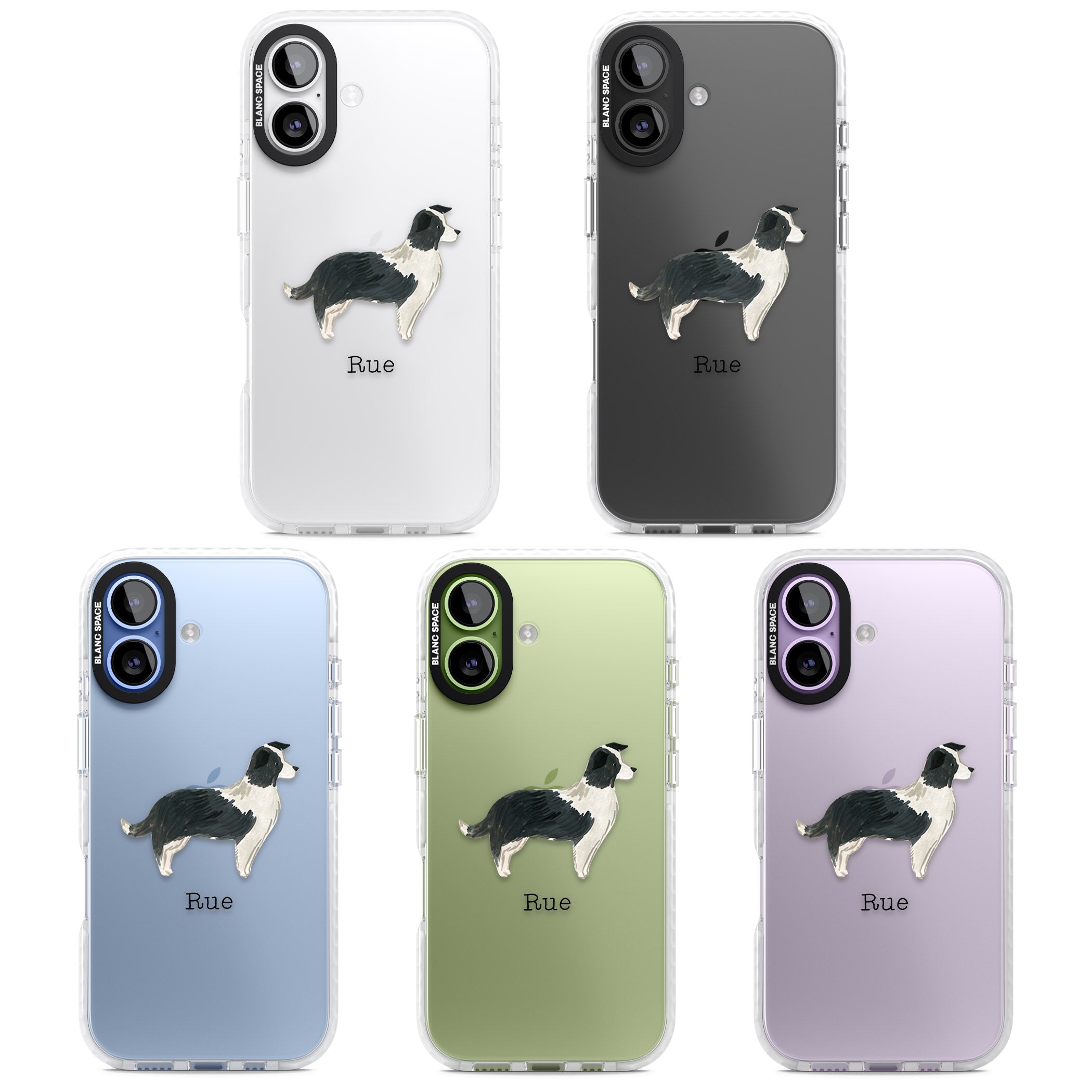Personalised Border Collie iPhone 17 Impact Clear Phone Case APT Impact Protection