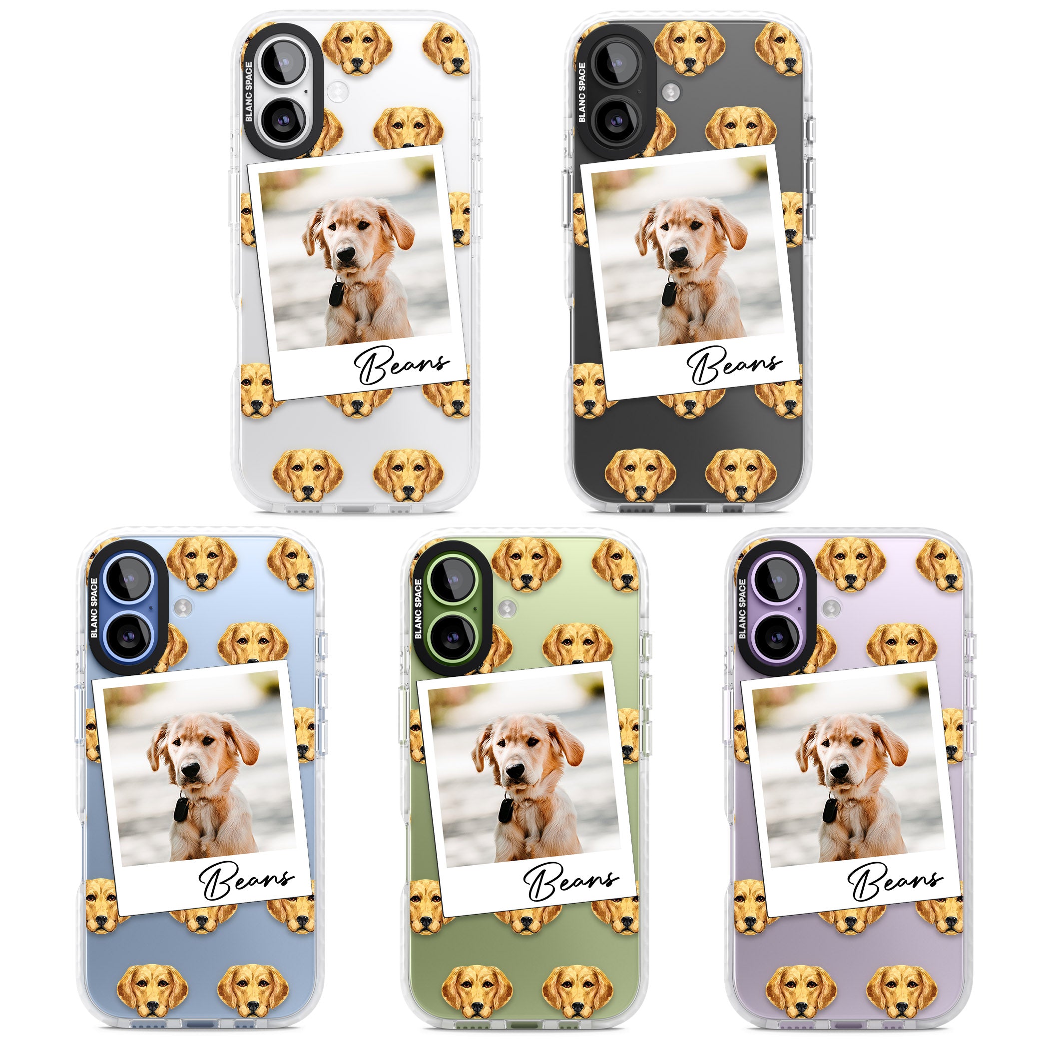 Personalised Labrador Instant Camera Photo iPhone 17 Impact Clear Phone Case APT Impact Protection