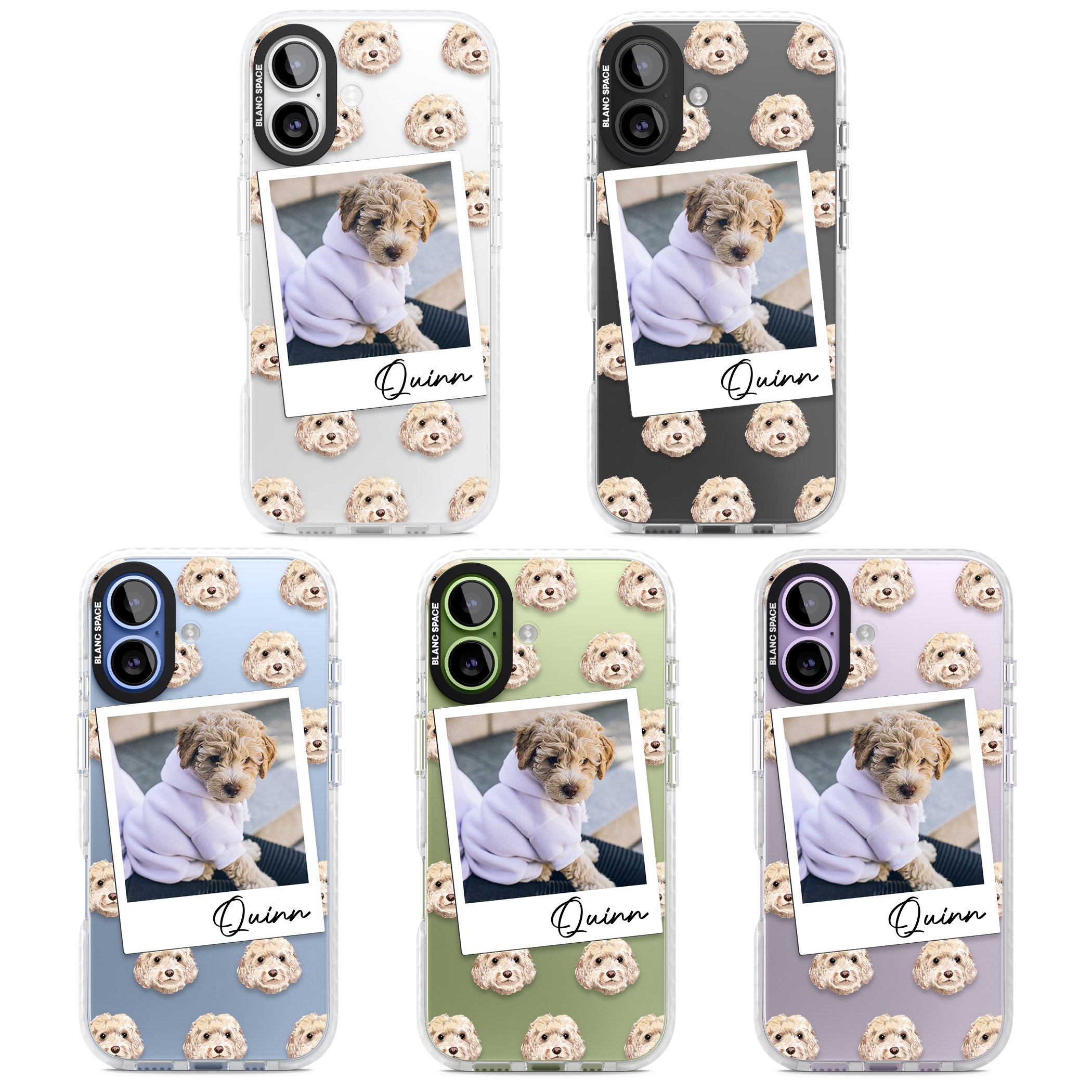 Personalised Cream Cockapoo Instant Camera Photo iPhone 17 Impact Clear Phone Case APT Impact Protection