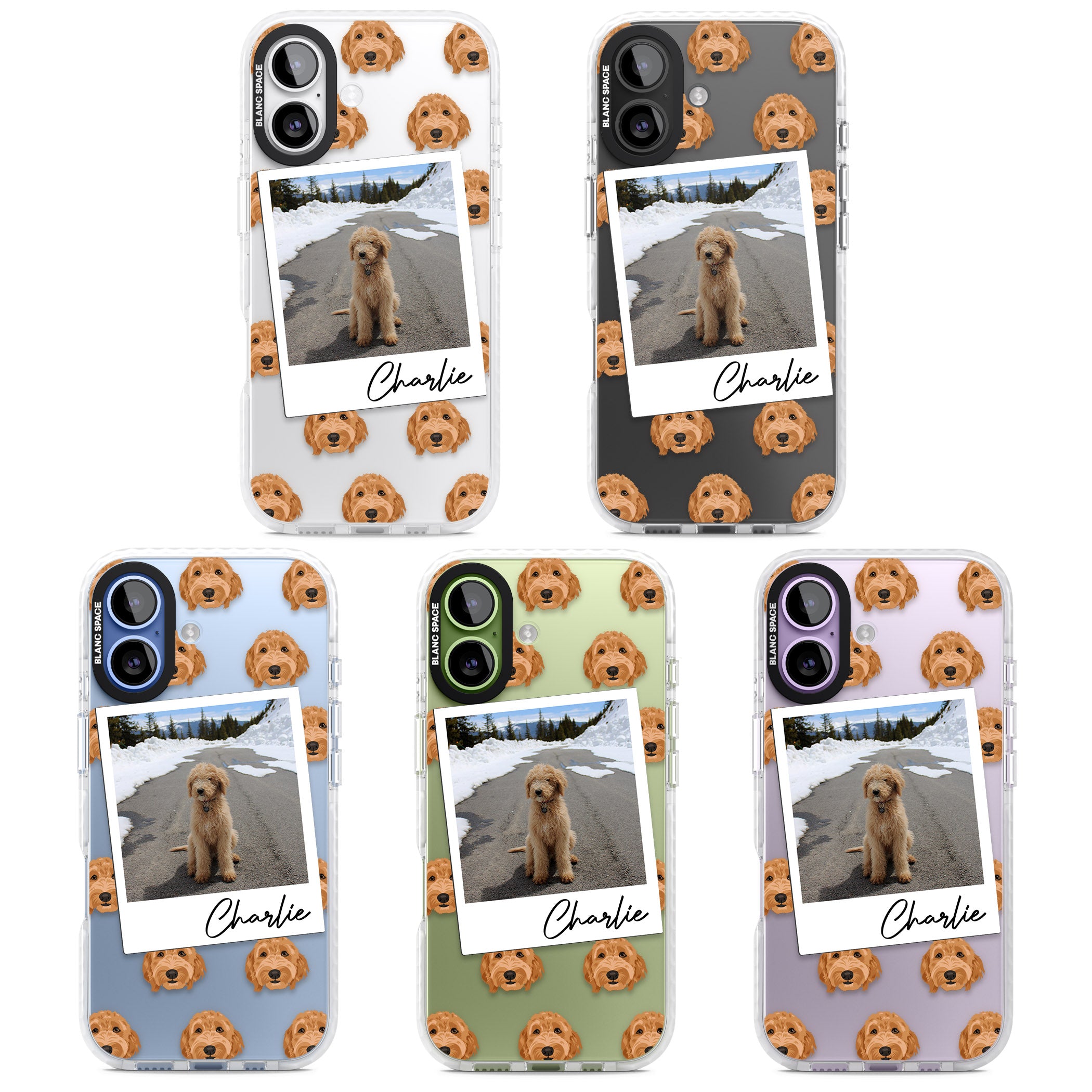Personalised Golden Doodle Dog Photo iPhone 17 Impact Clear Phone Case APT Impact Protection