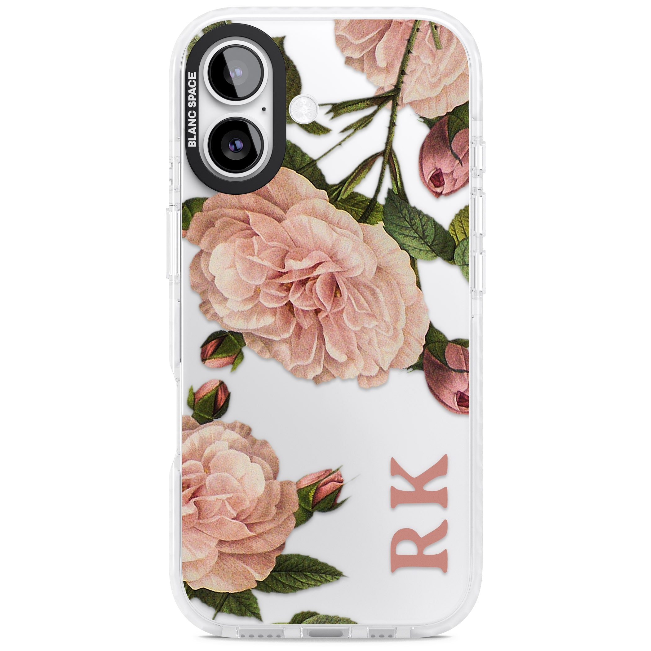 Personalised Vintage Floral iPhone 17 Impact Clear Phone Case
