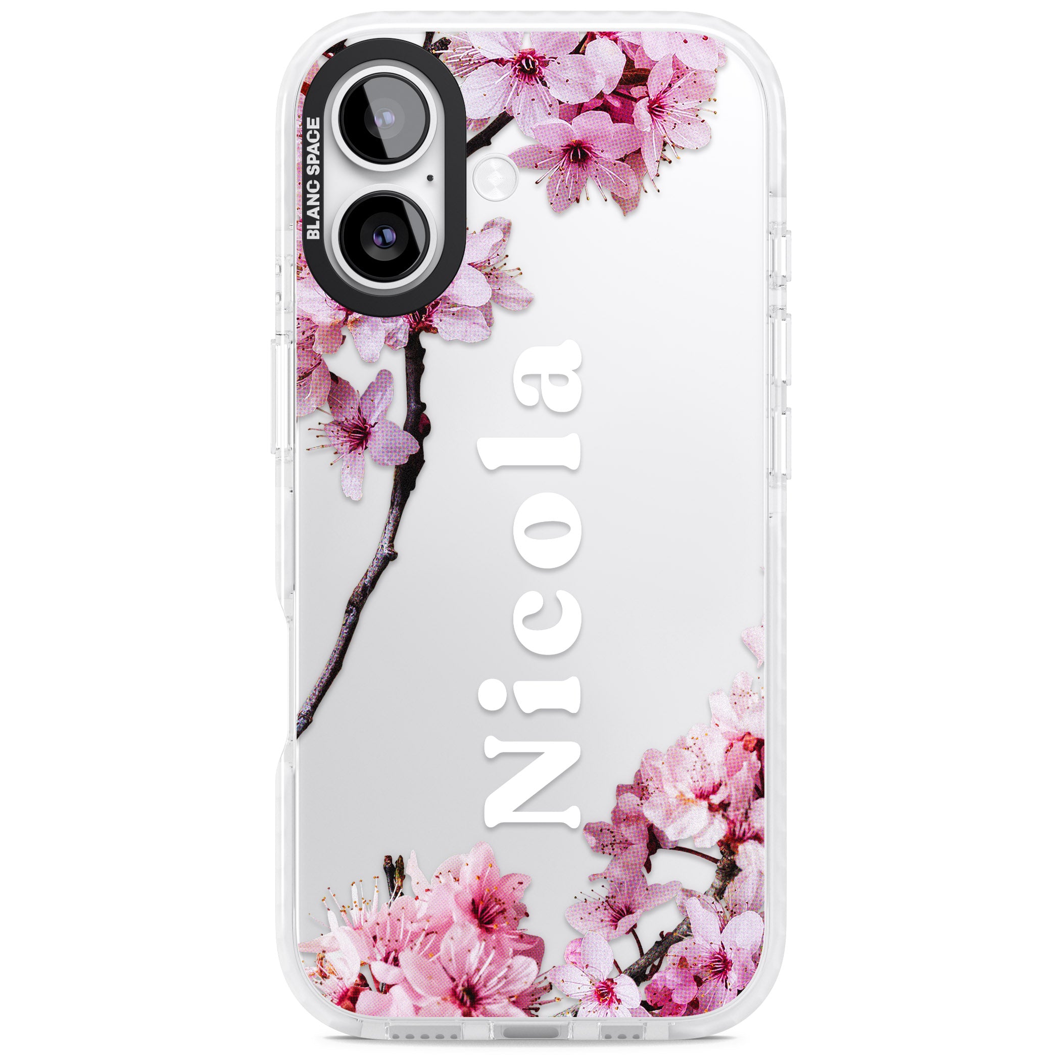 Personalised Cherry Blossom Elegance Classic iPhone 17 Impact Clear Phone Case