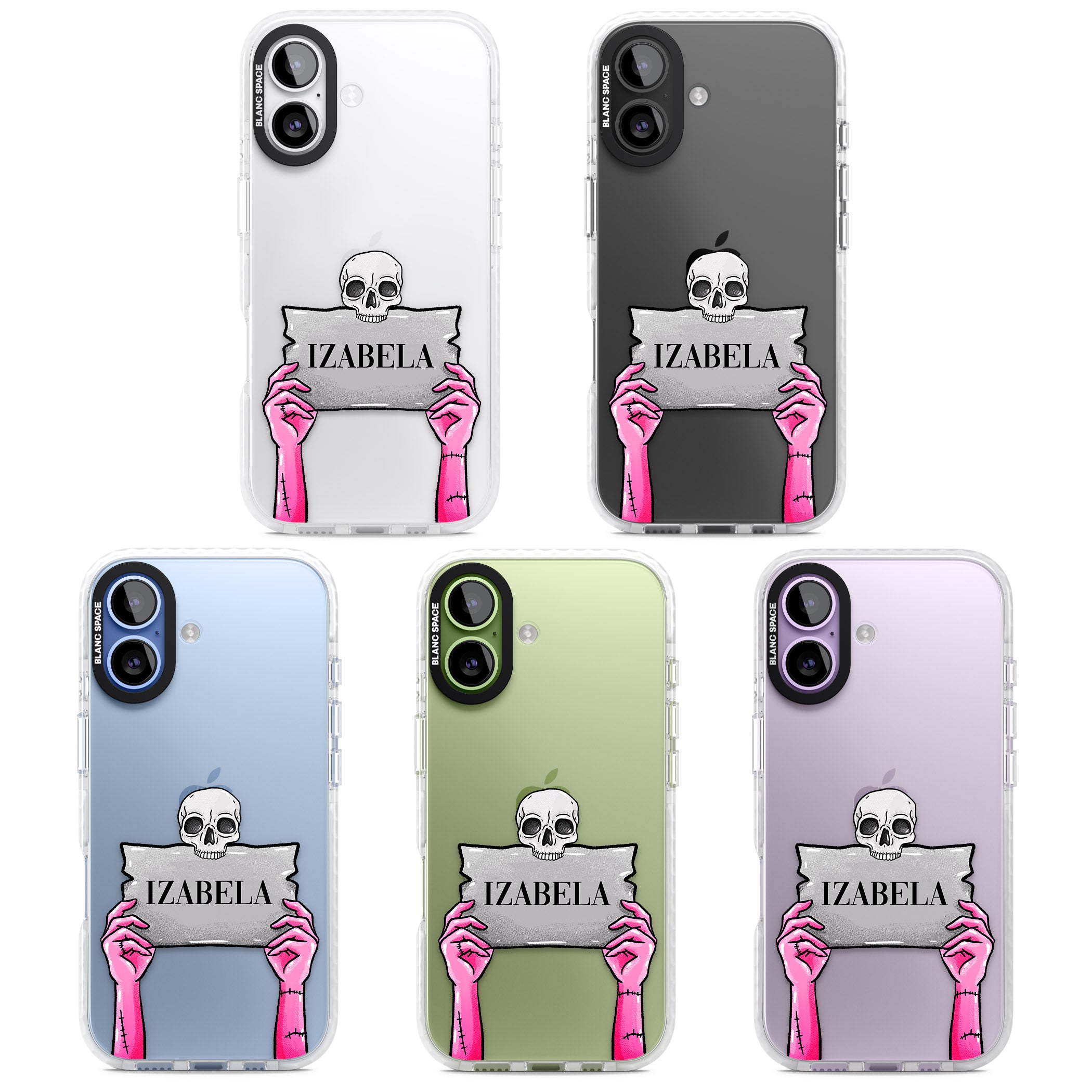 Personalised Grave Plaque iPhone 17 Impact Clear Phone Case APT Impact Protection