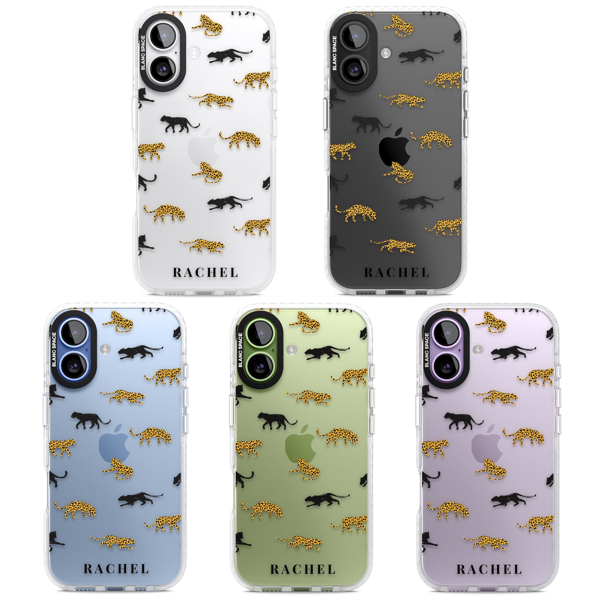 Personalised Jaguar Pattern iPhone 17 Impact Clear Phone Case APT Impact Protection