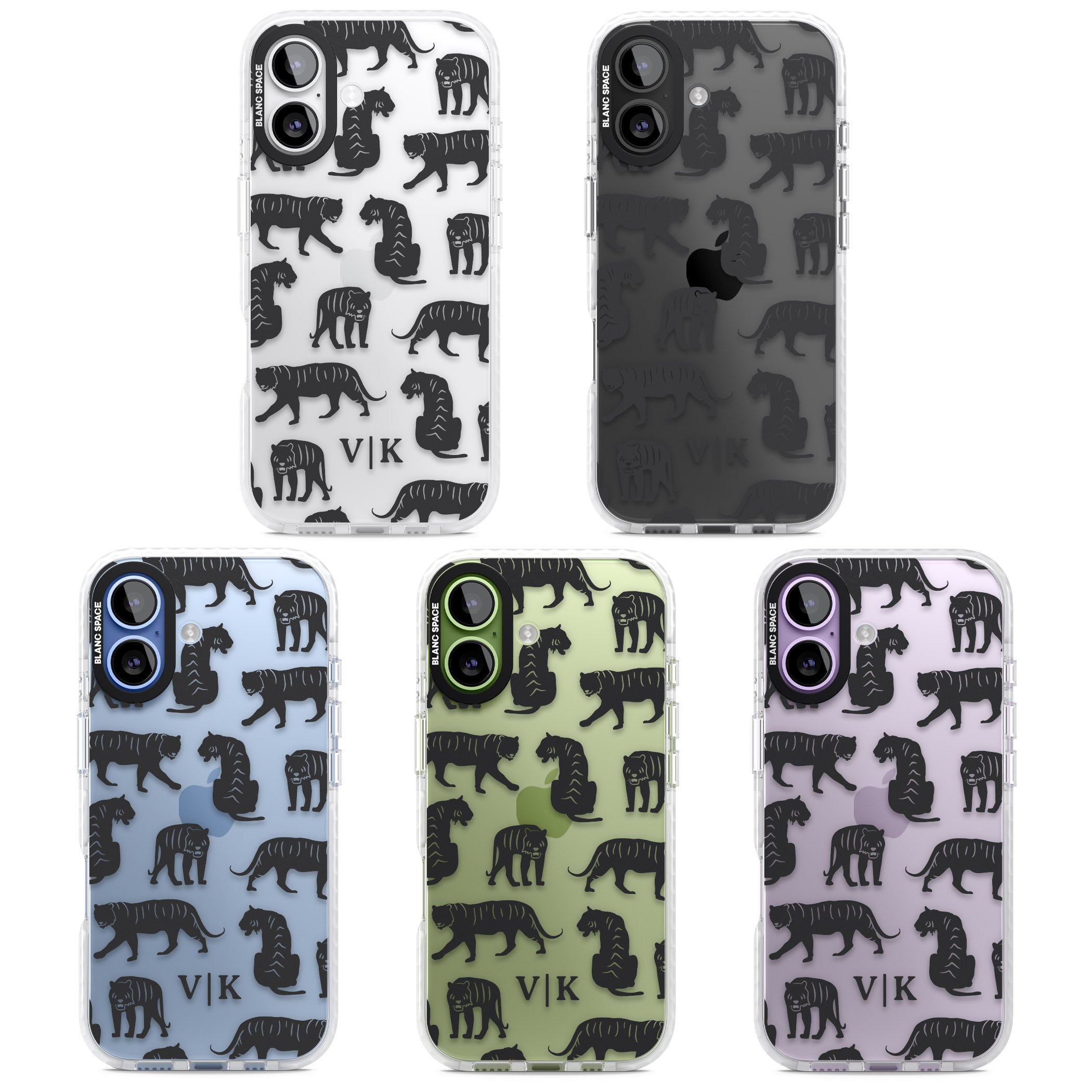 Personalised Tiger Silhouettes iPhone 17 Impact Clear Phone Case APT Impact Protection