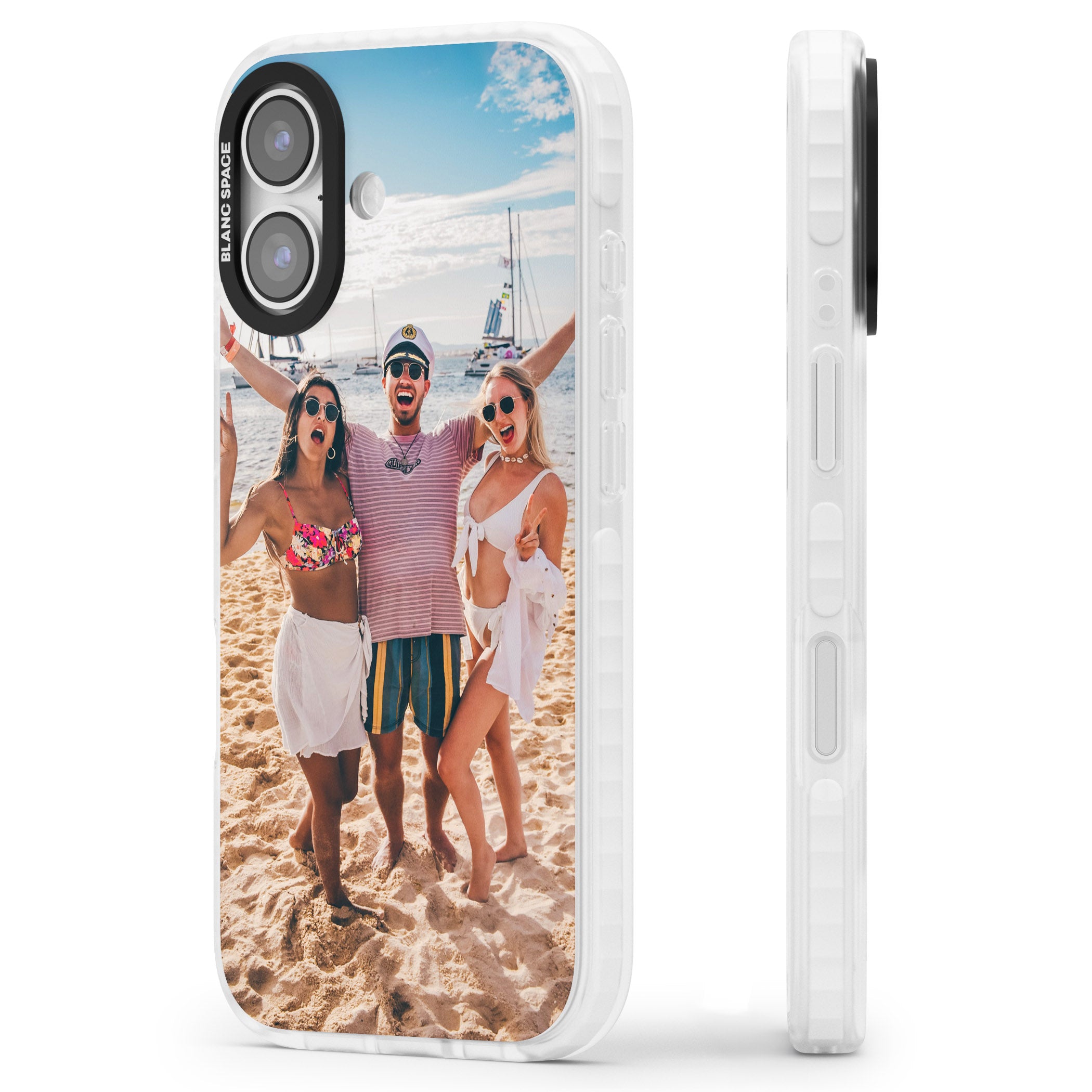 Personalised Photo iPhone 17 Impact Clear Phone Case Side Profile