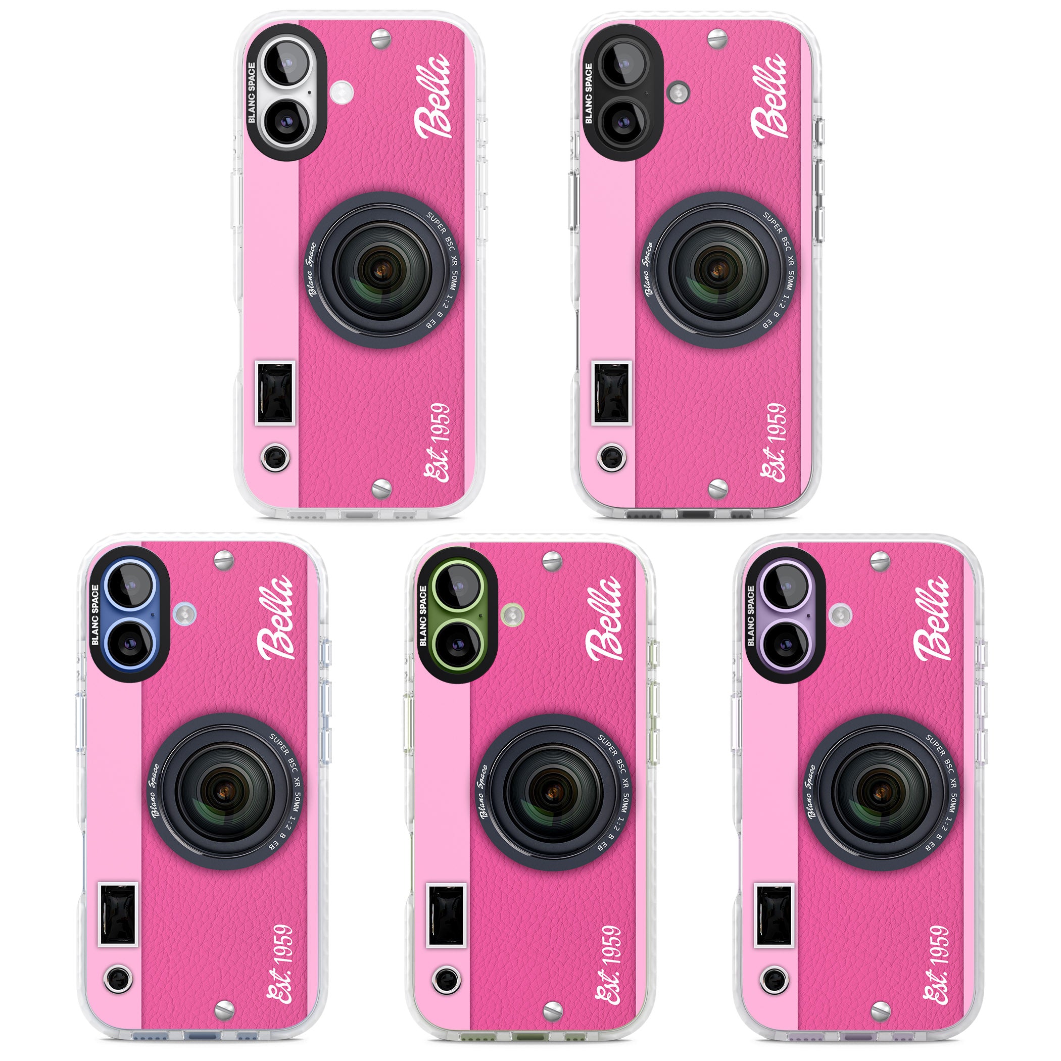 Personalised Pink Dream Camera iPhone 17 Impact Clear Phone Case APT Impact Protection