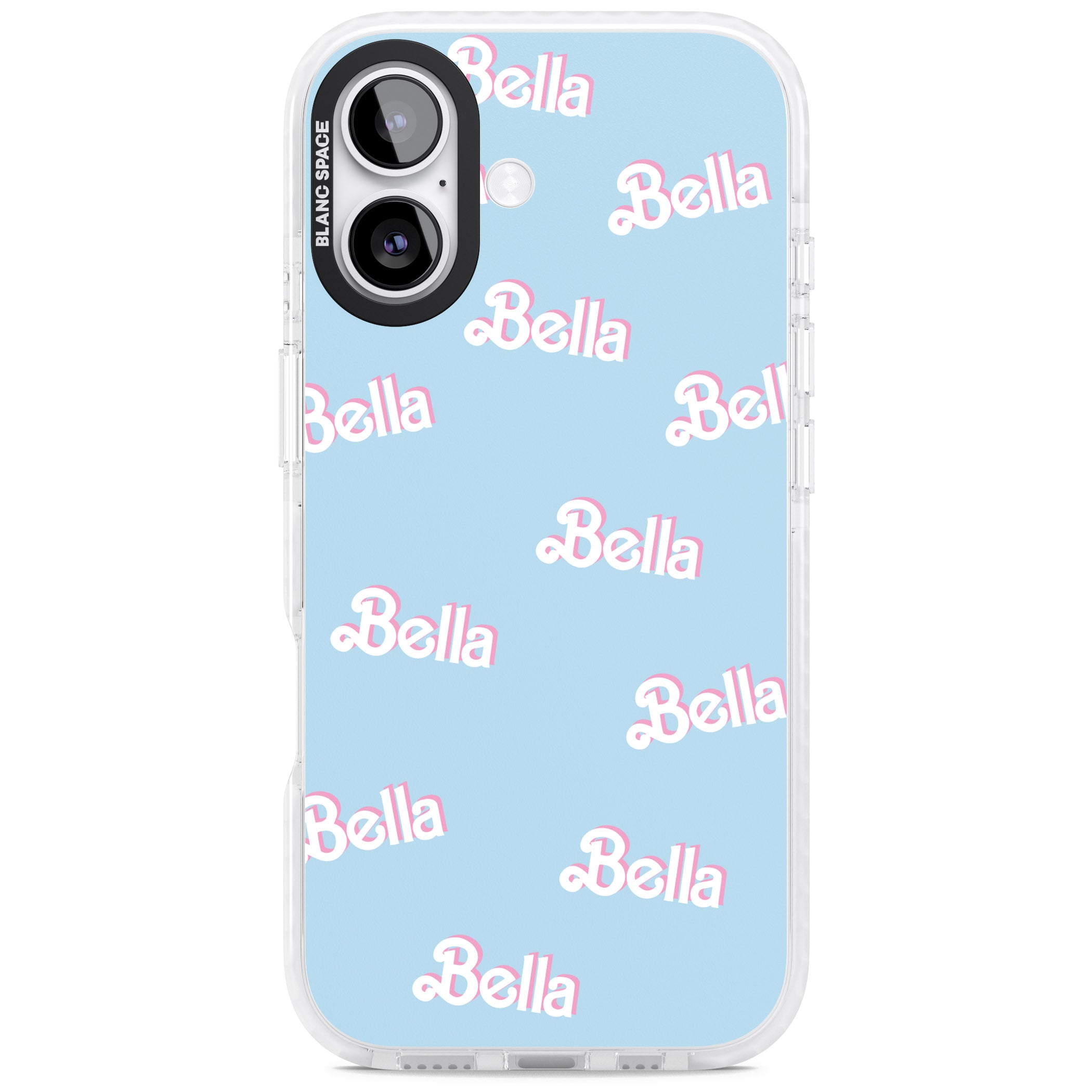Personalised Cute Name Pattern iPhone 17 Impact Clear Phone Case