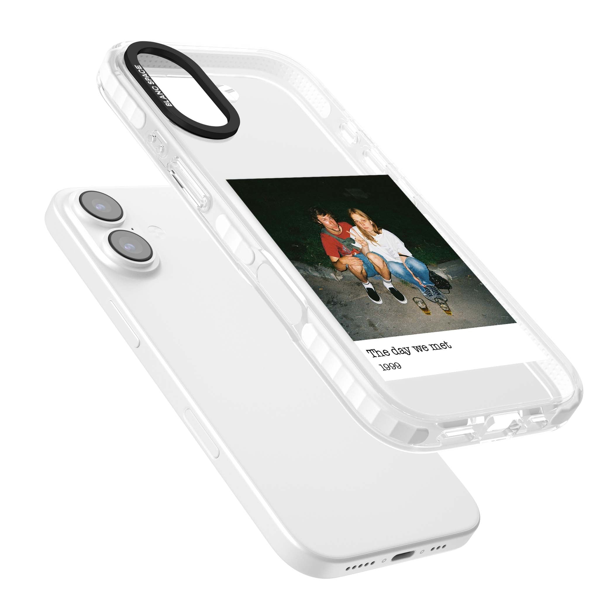 Photo Memory minimal iPhone case | Black Impact case for iPhone 17