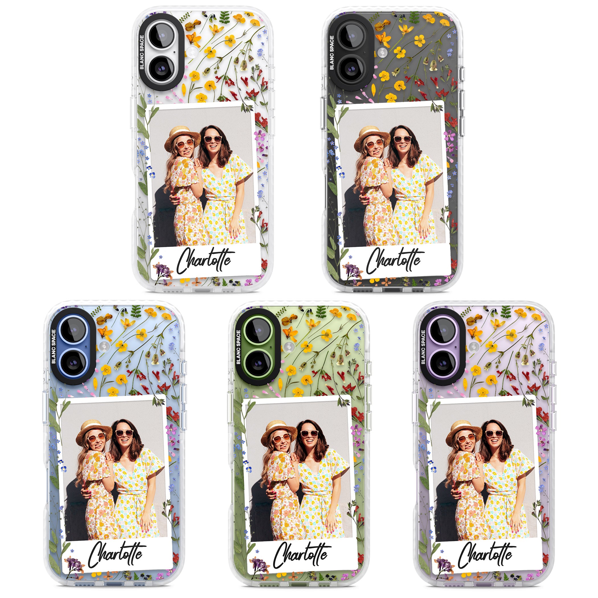 Personalised Wildflower Instant Photo iPhone 17 Impact Clear Phone Case APT Impact Protection