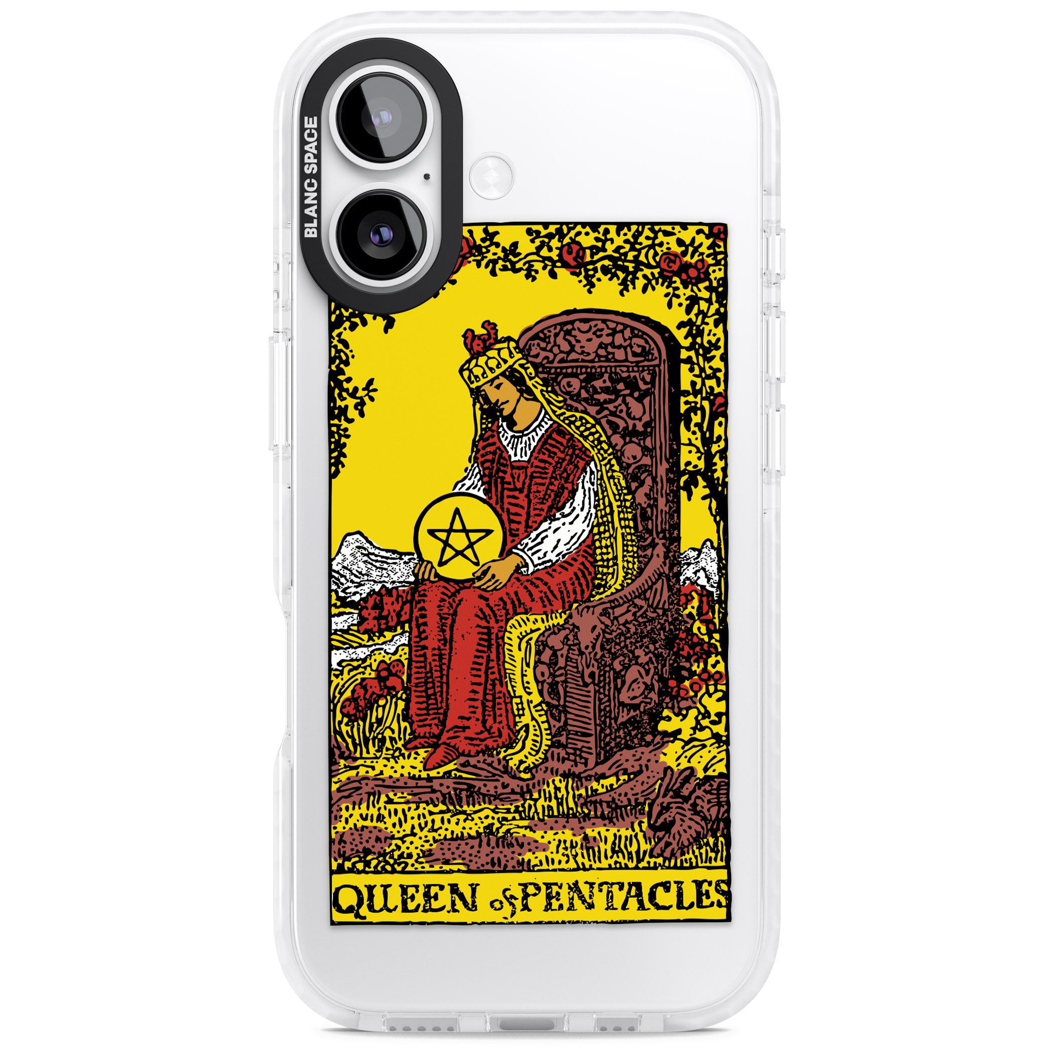 Personalised Queen Of Pentacles Tarot Card (Color) iPhone 17 Impact Clear Phone Case