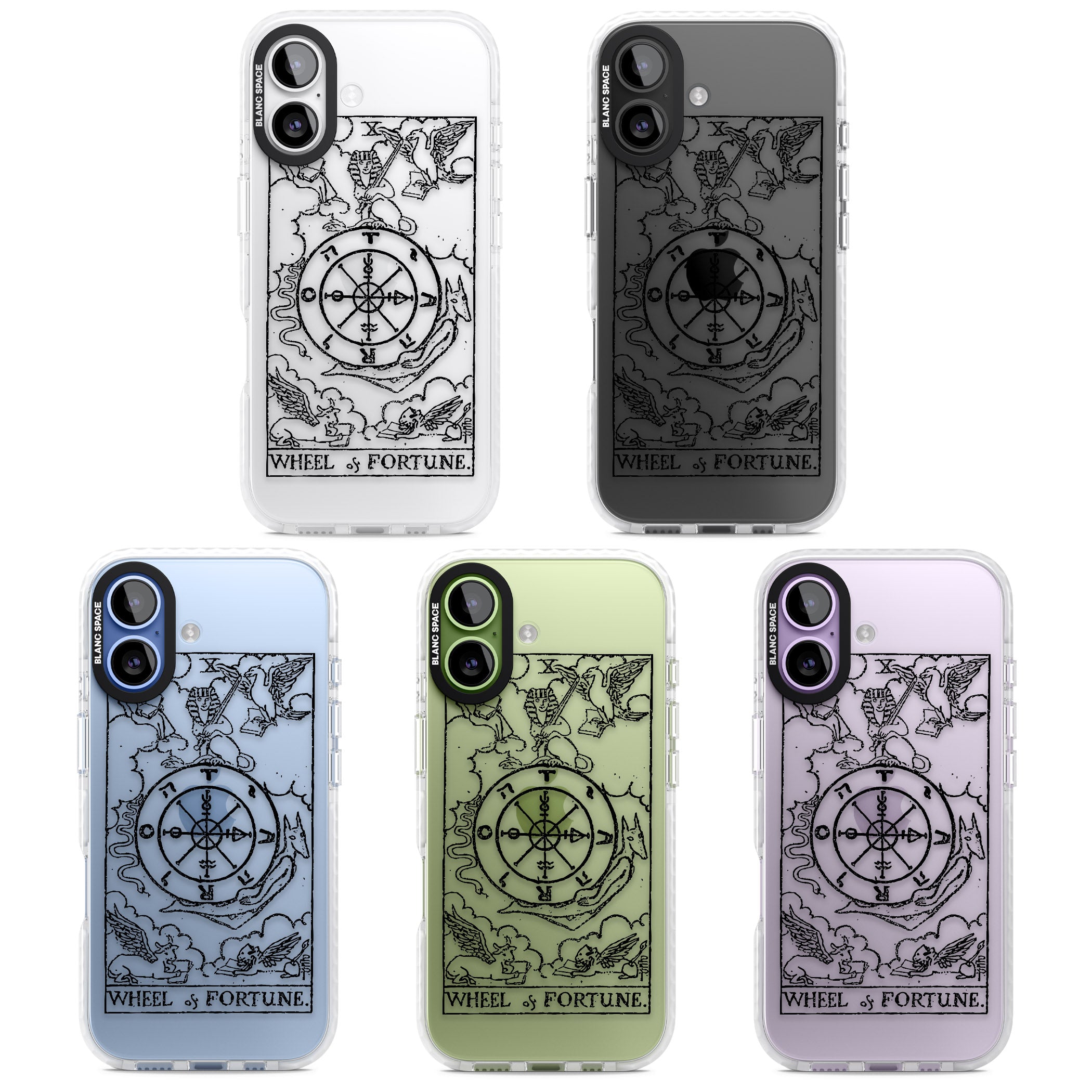 Personalised Wheel Of Fortune Tarot Transparent iPhone 17 Impact Clear Phone Case APT Impact Protection