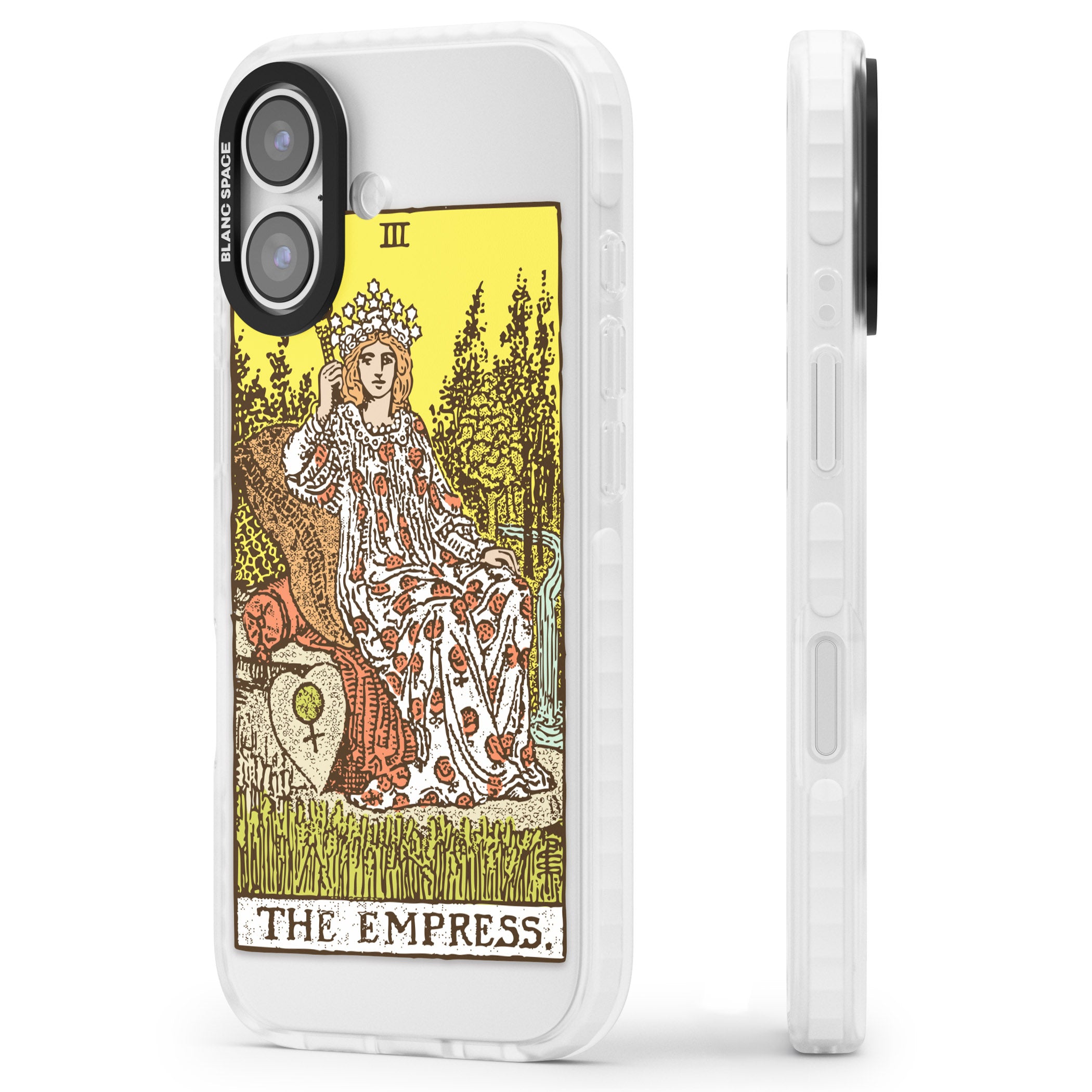 Personalised The Empress Tarot Card (Color) iPhone 17 Impact Clear Phone Case Side Profile