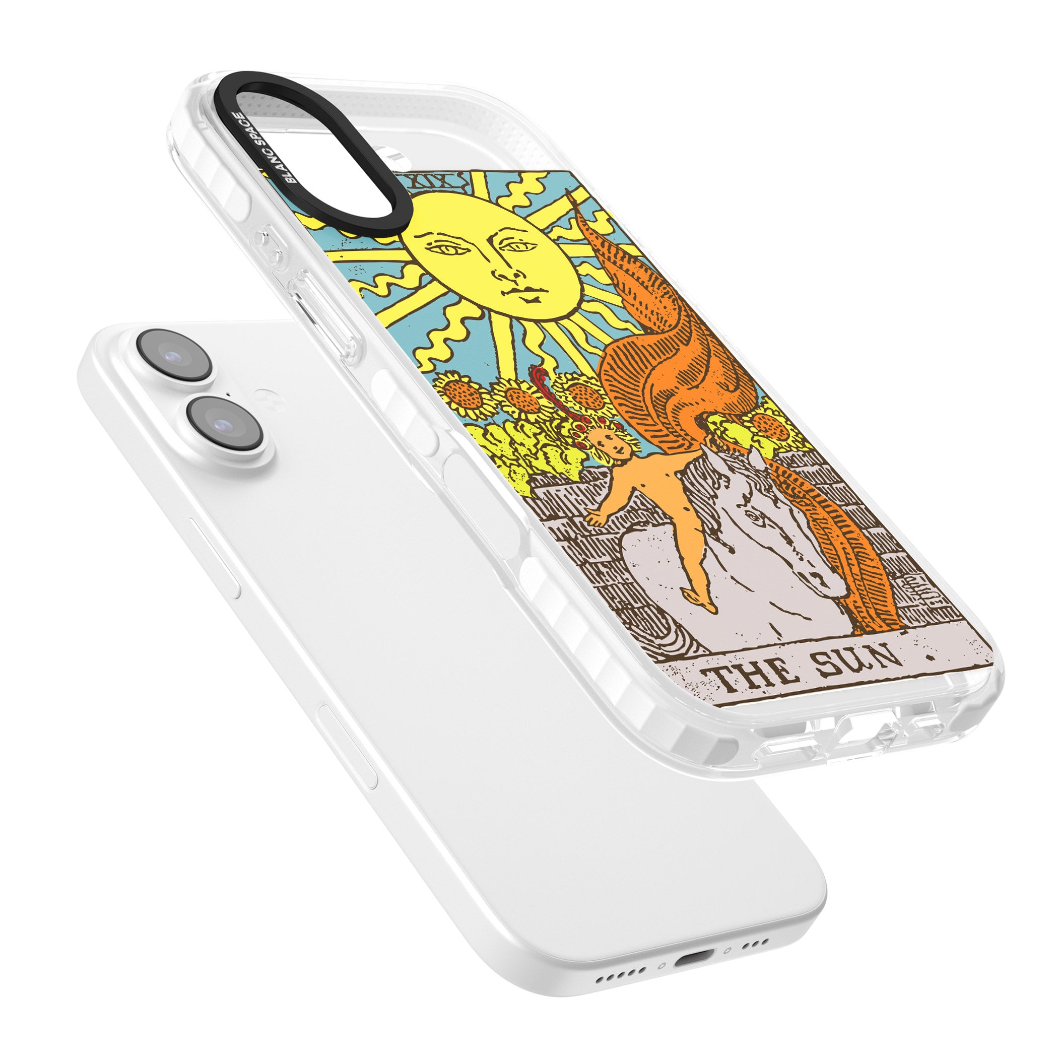 Personalised The Sun Tarot Card (Color) iPhone 17 Impact Clear Phone Case Colours
