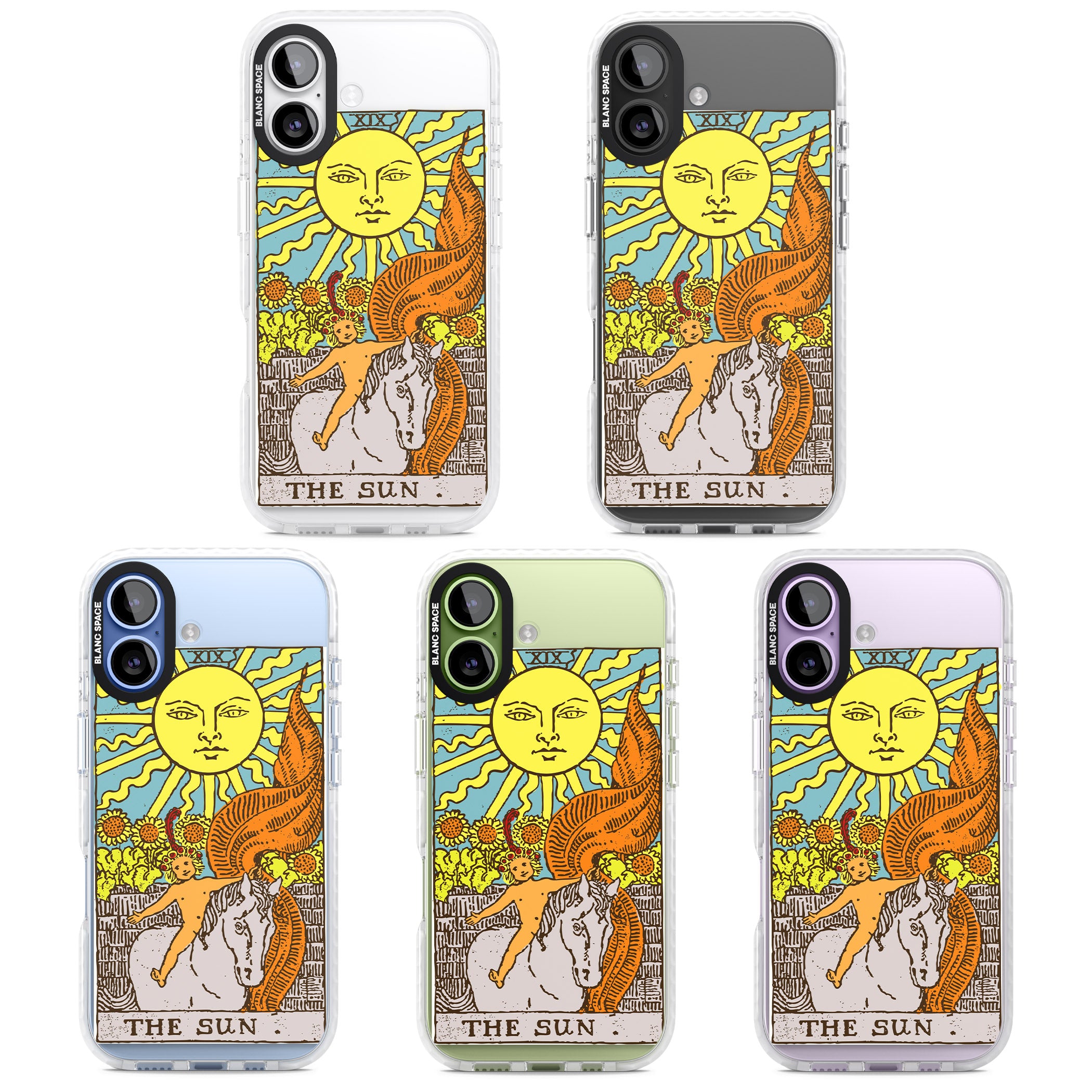 Personalised The Sun Tarot Card (Color) iPhone 17 Impact Clear Phone Case APT Impact Protection