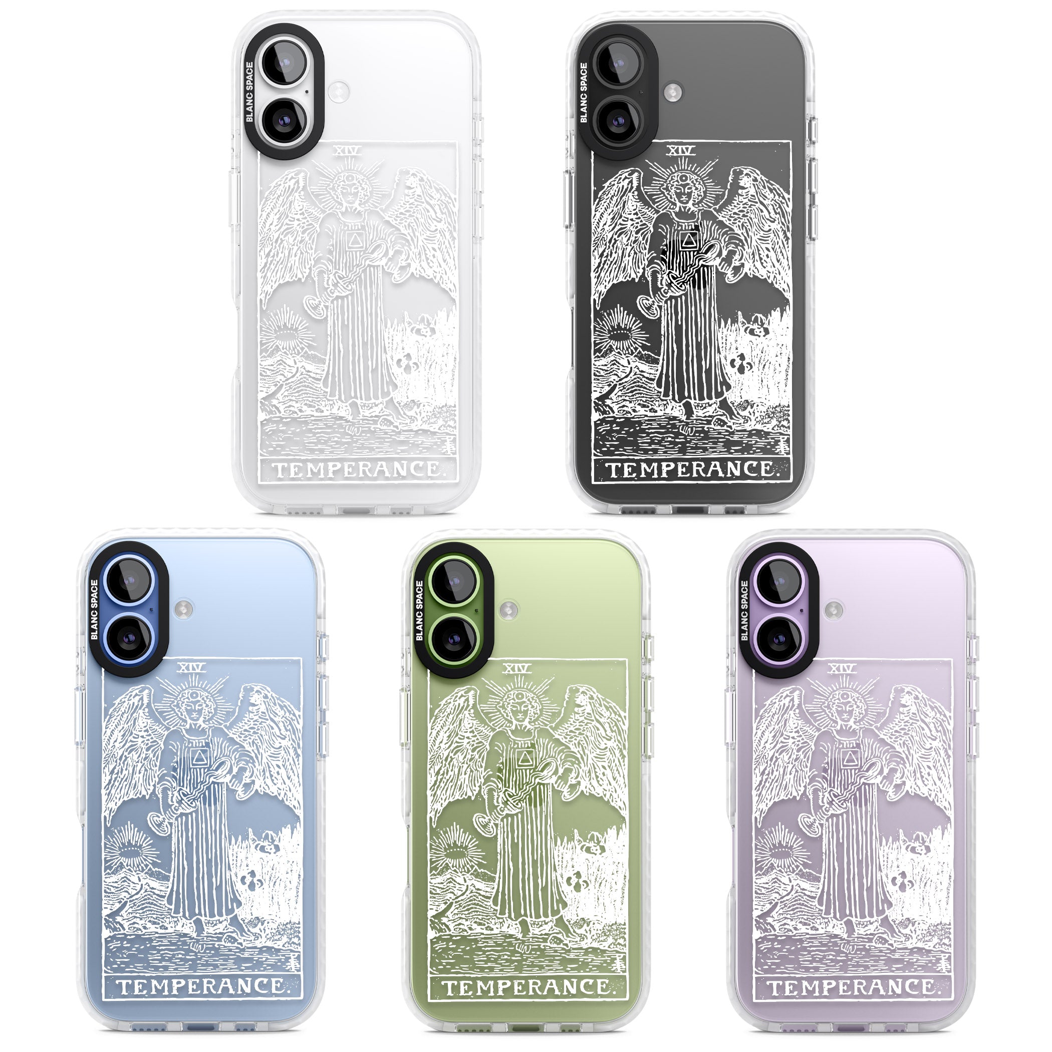 Personalised Temperance Tarot Card (White) iPhone 17 Impact Clear Phone Case APT Impact Protection