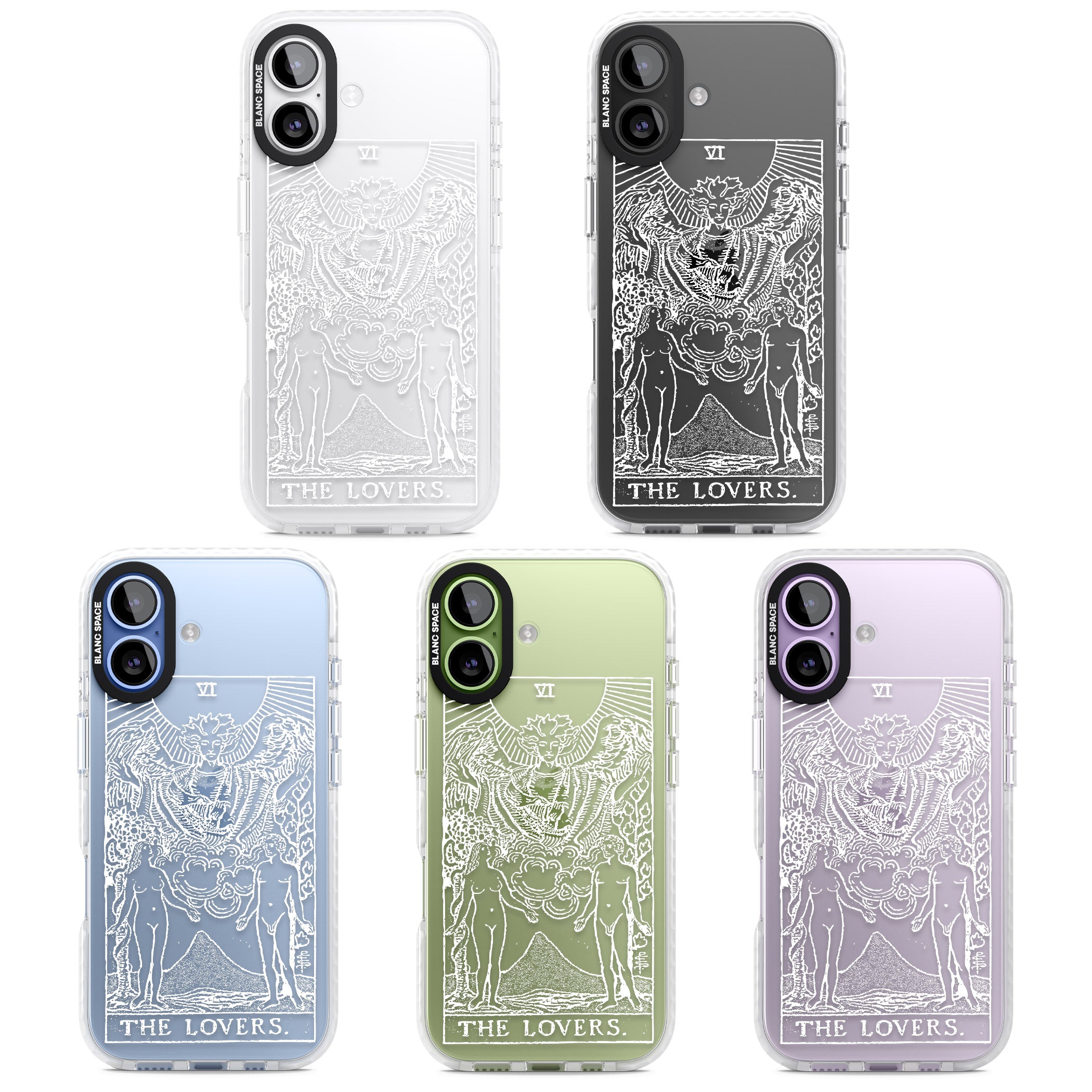 Personalised The Lovers Tarot Card (White) iPhone 17 Impact Clear Phone Case APT Impact Protection
