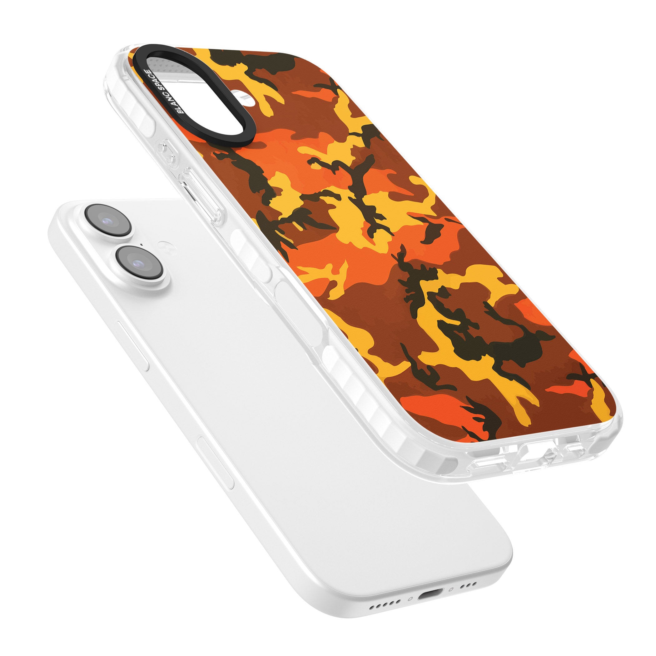 Orange Camo iPhone 17 Impact Clear Phone Case Colours