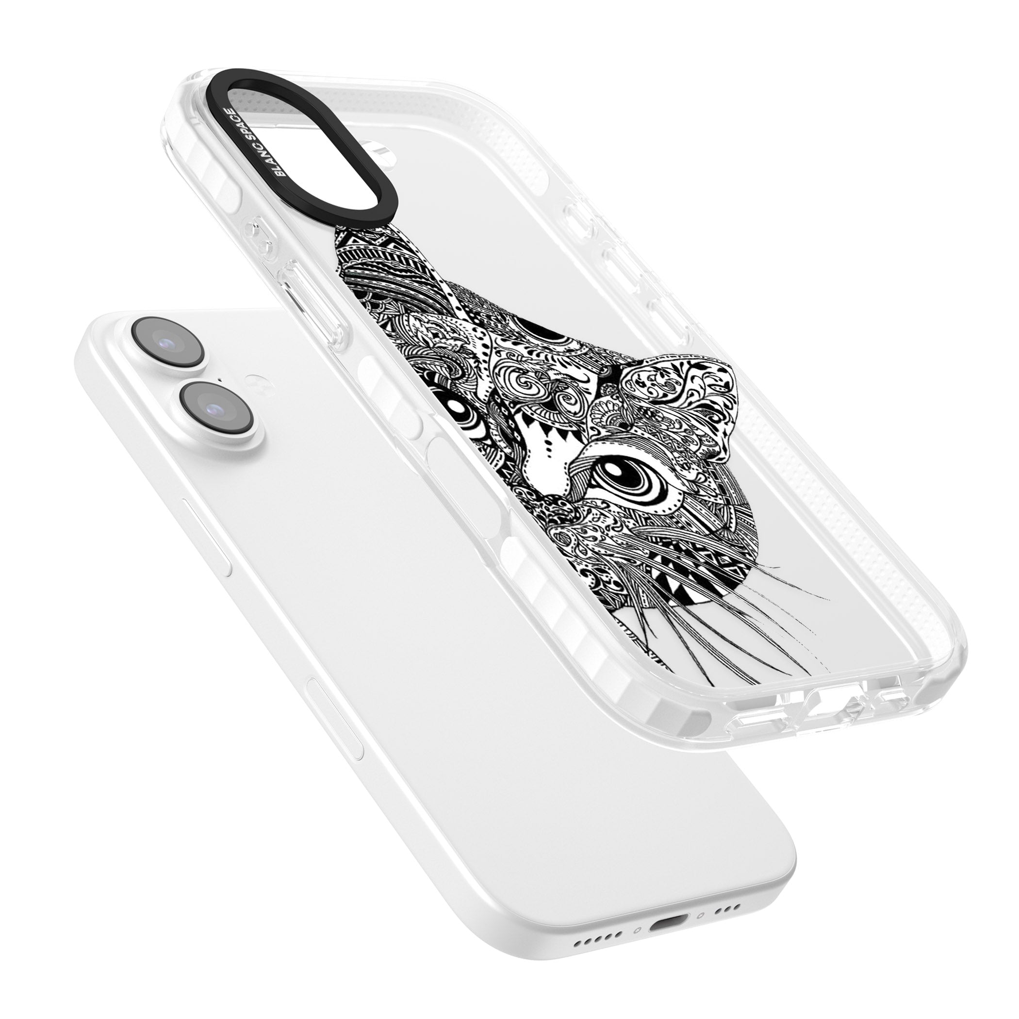 Henna Cat iPhone 17 Impact Clear Phone Case Colours