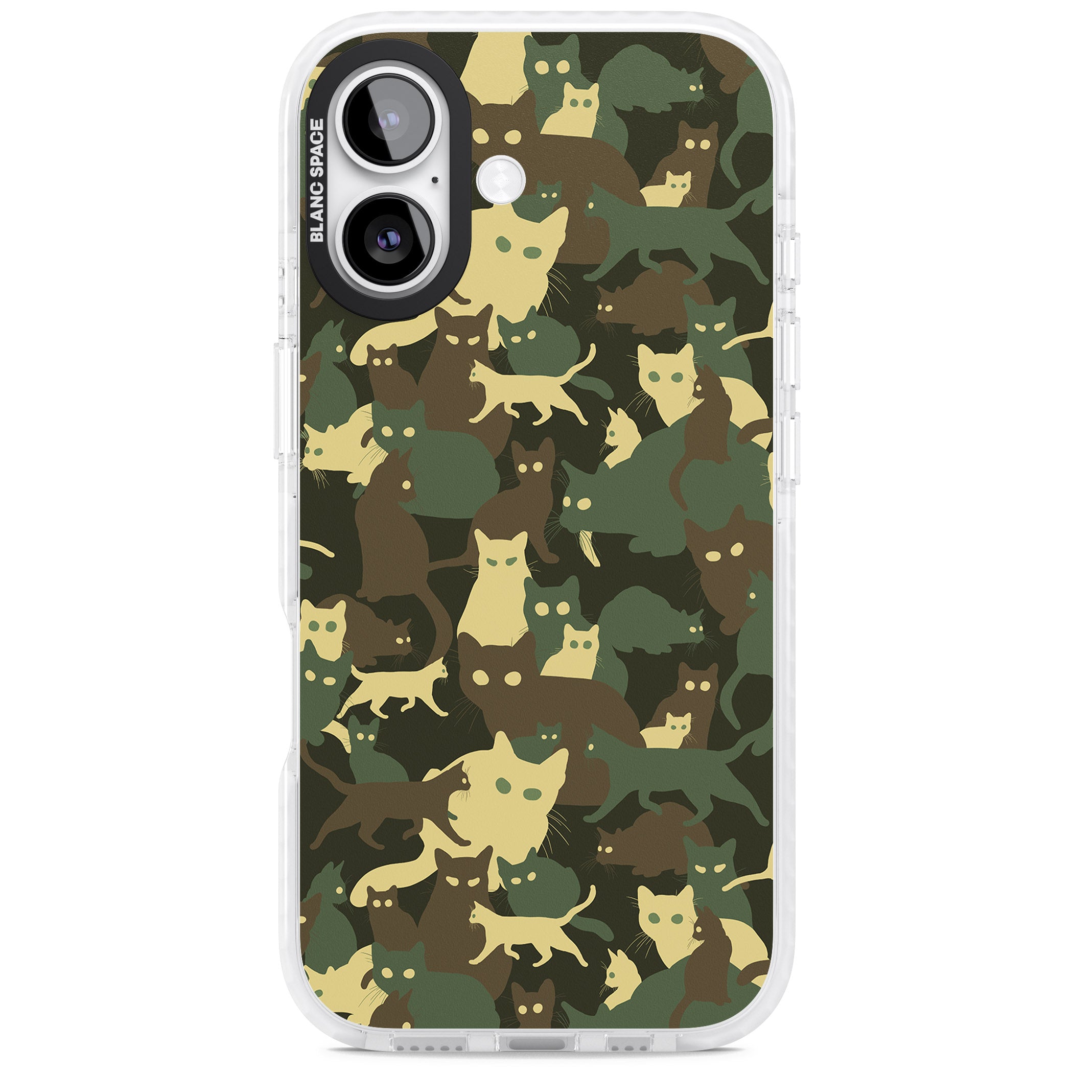 Forest Cat Camo iPhone 17 Impact Clear Phone Case