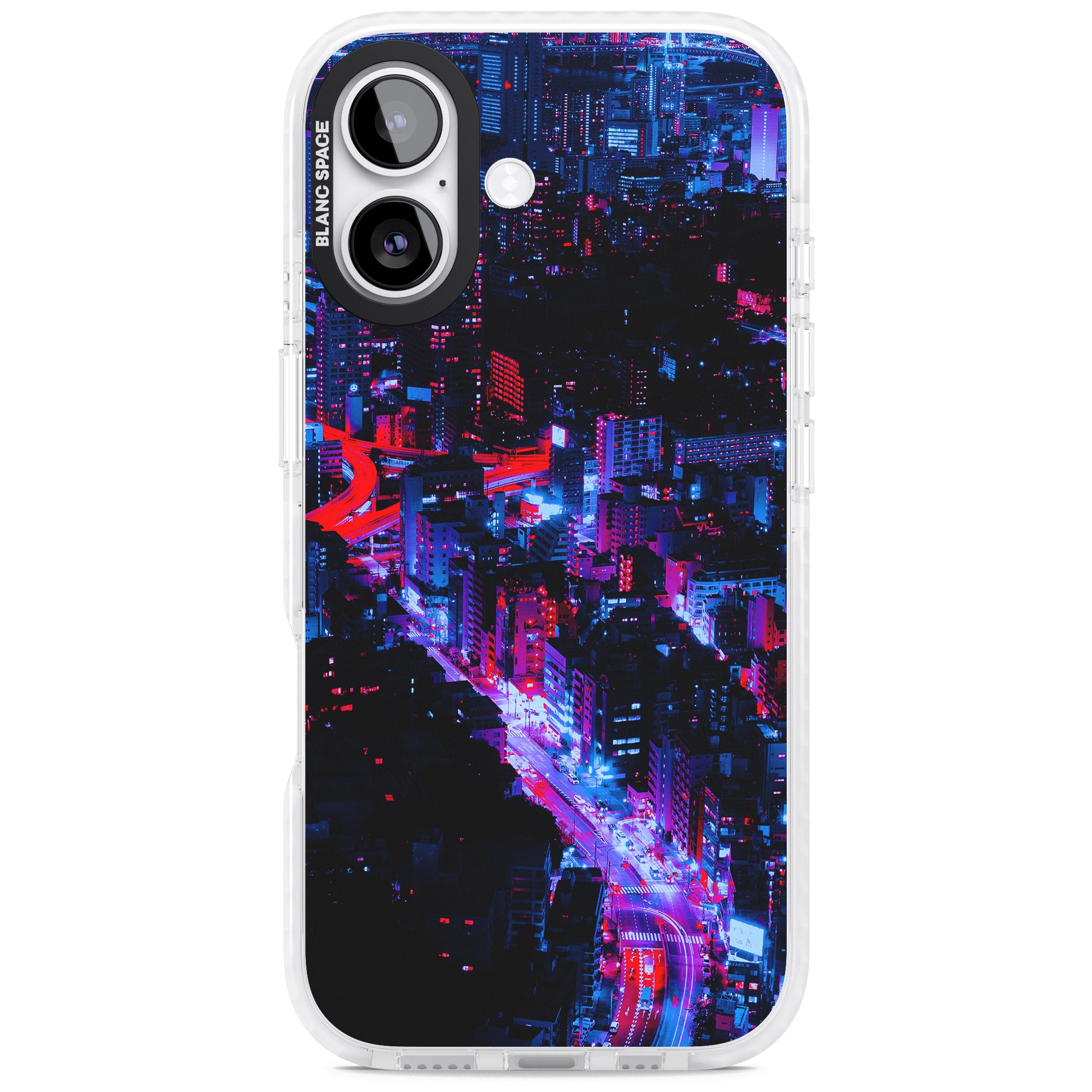 Neon Cityscape iPhone 17 Impact Clear Phone Case