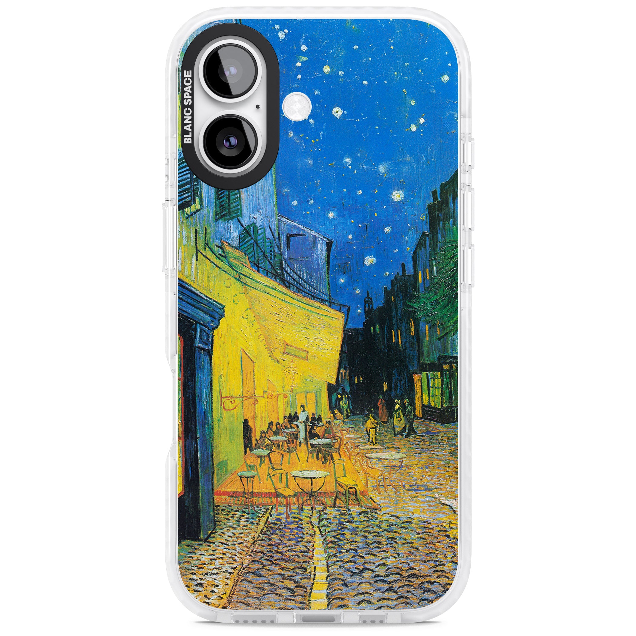 Café Terrace At Night iPhone 17 Impact Clear Phone Case